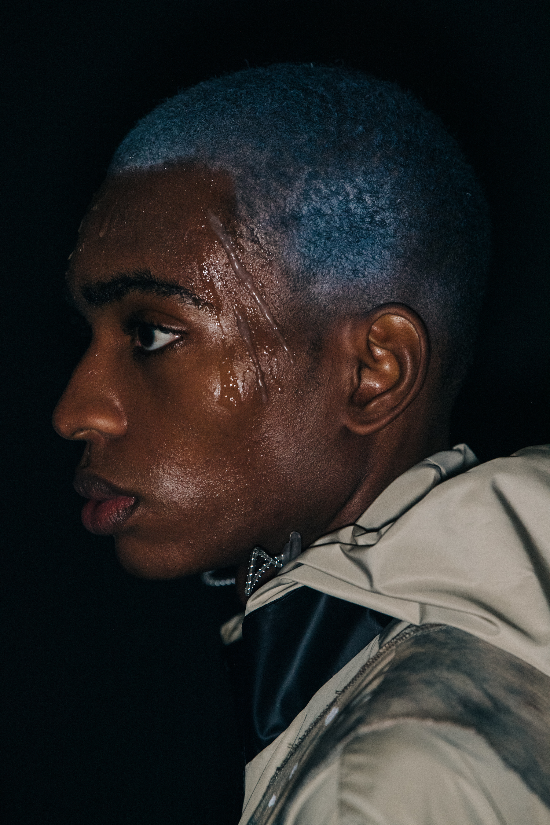 Model wearing tan at A COLD WALL