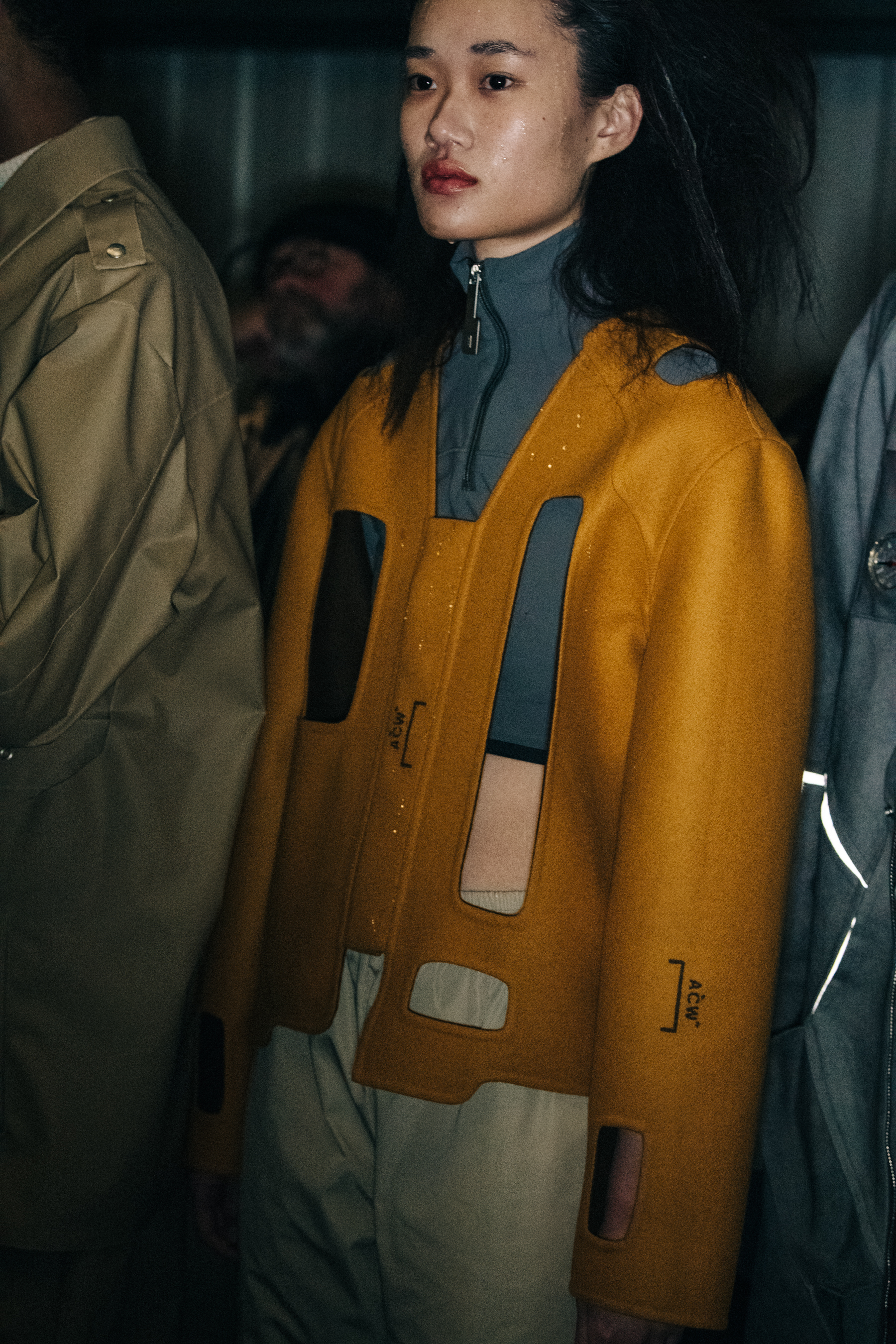 Model wearing yellow at A COLD WALL