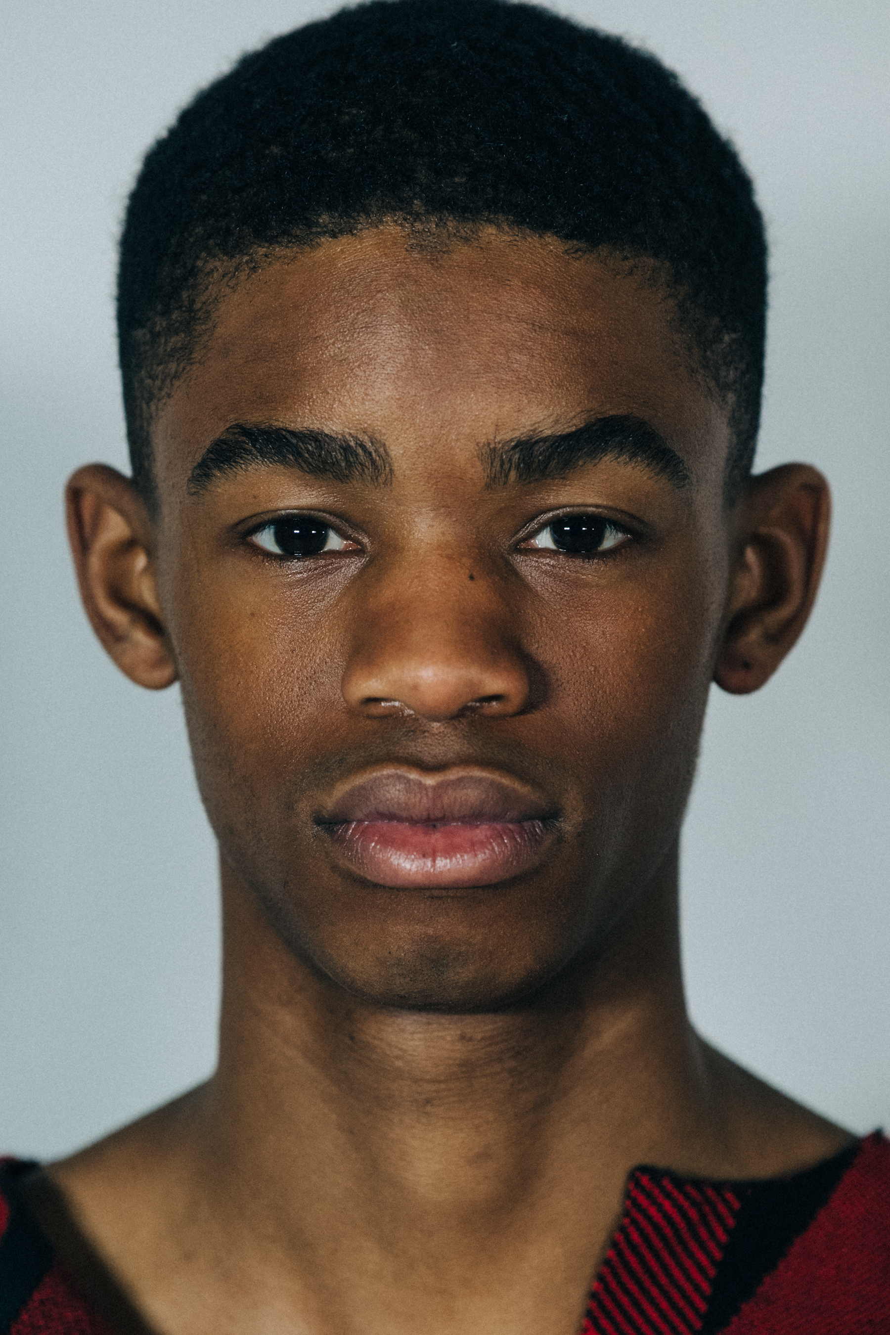 Montell Martin backstage at Craig Green