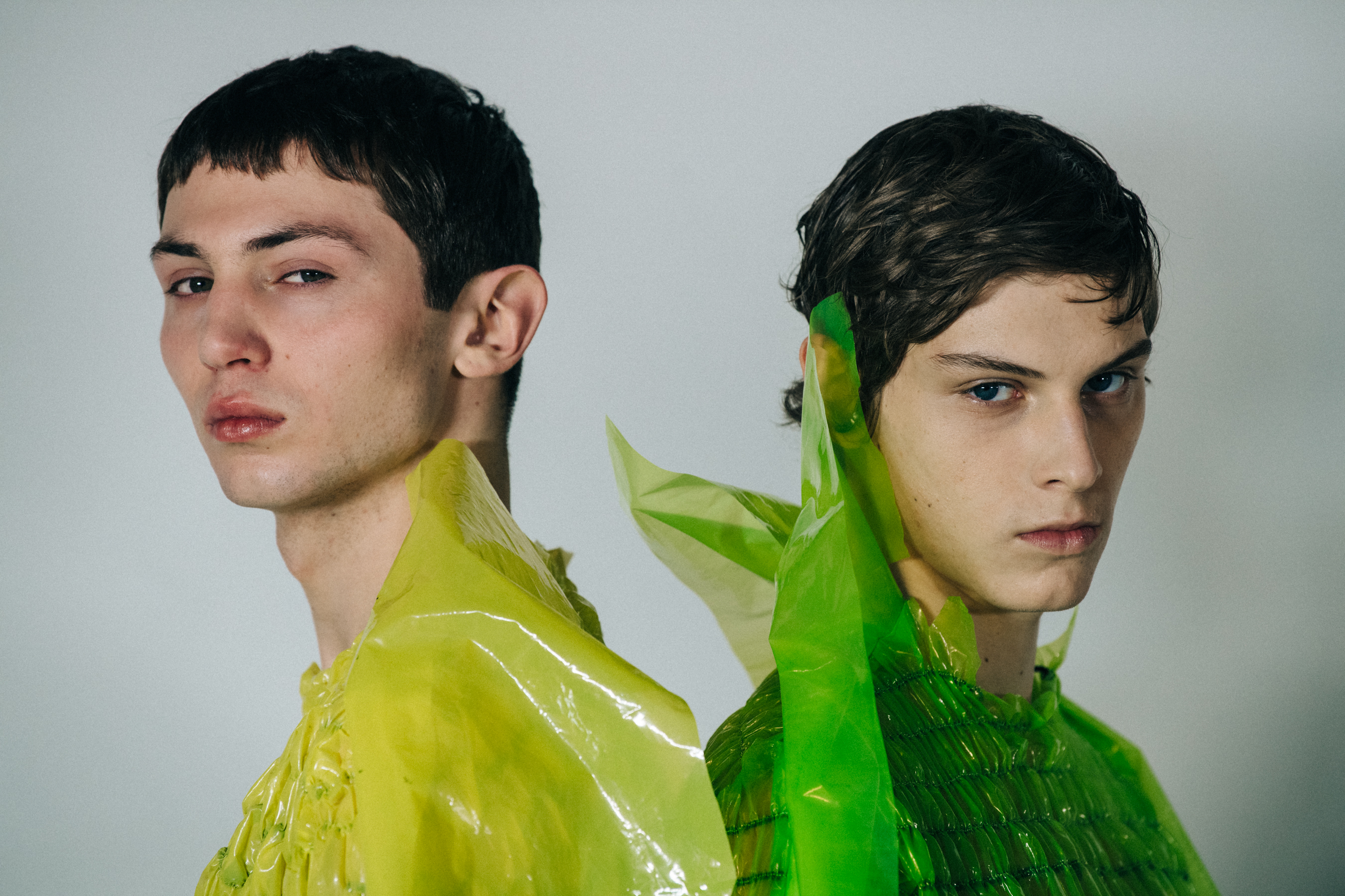 Willow Barrett backstage at Craig Green