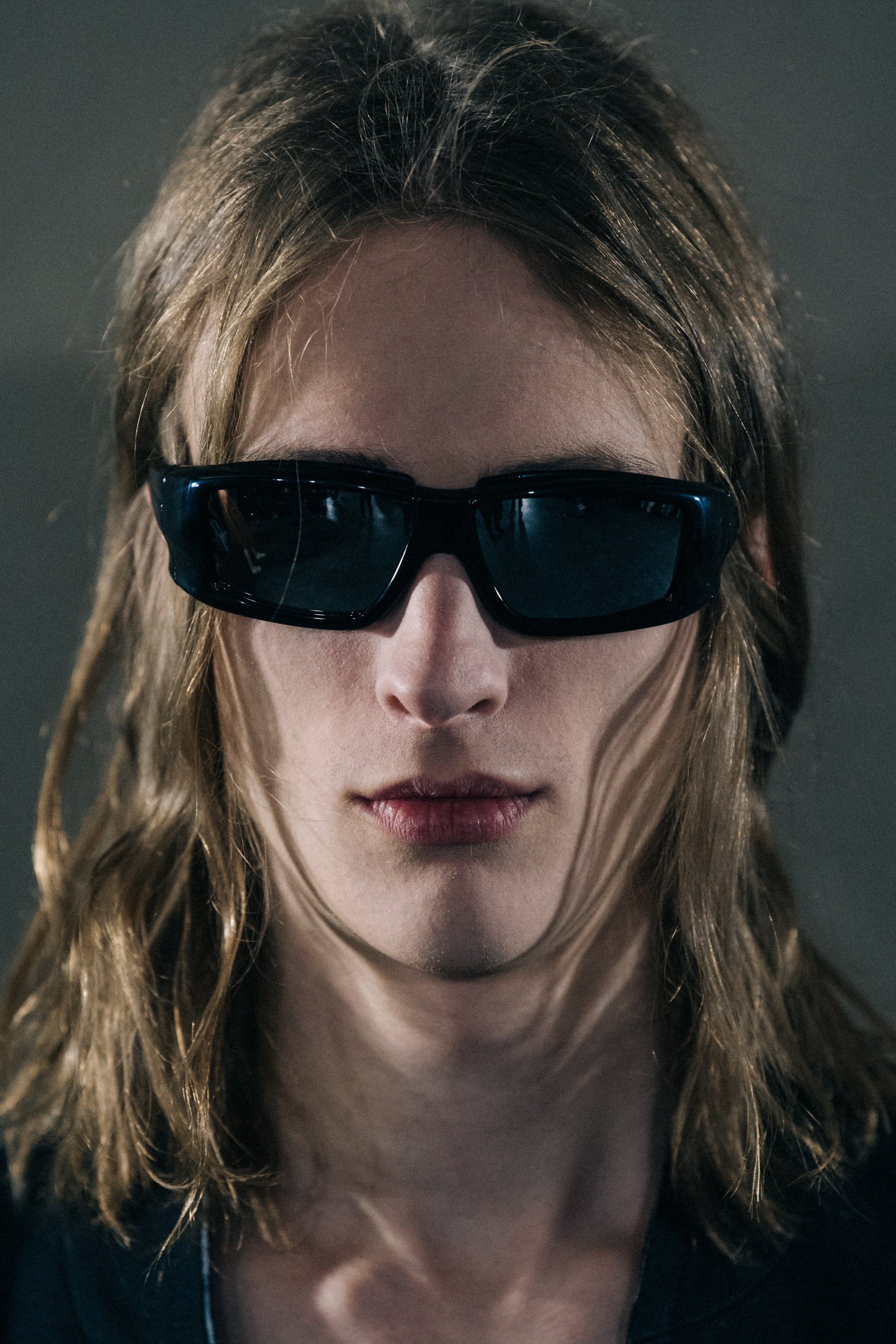 Portrait of model wearing sunglasses