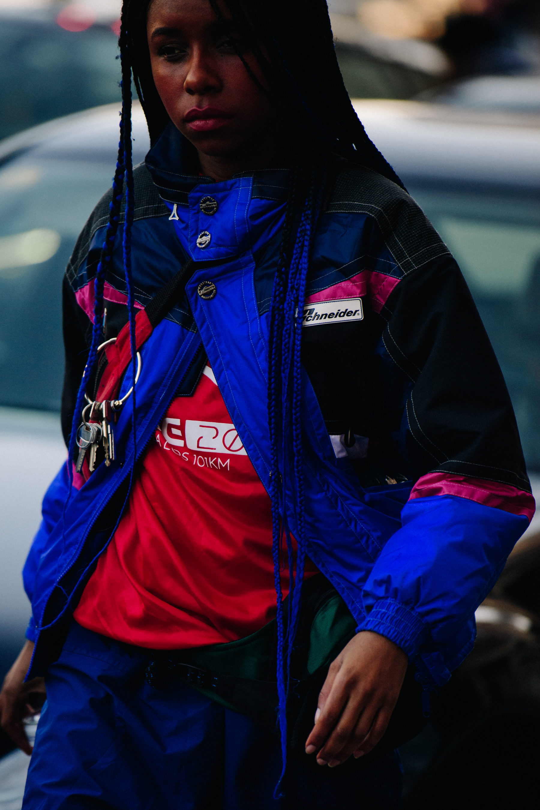 Woman wearing colouful outfit