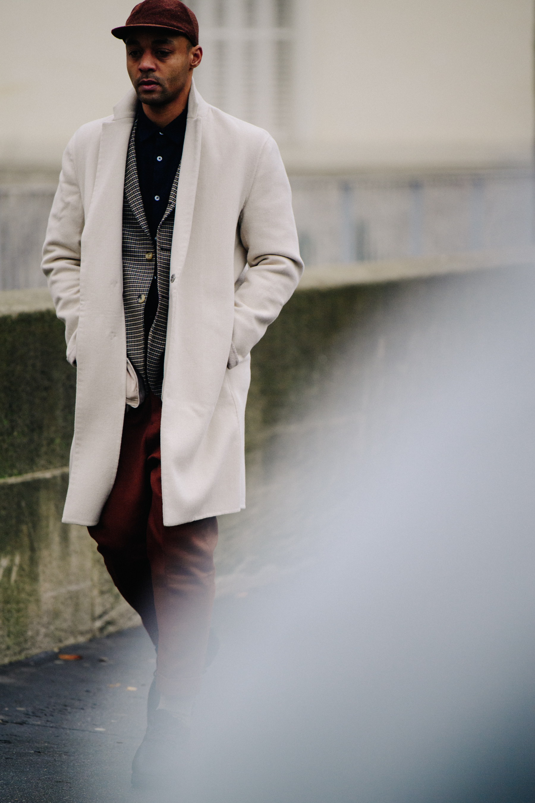 Man wearing white jacket