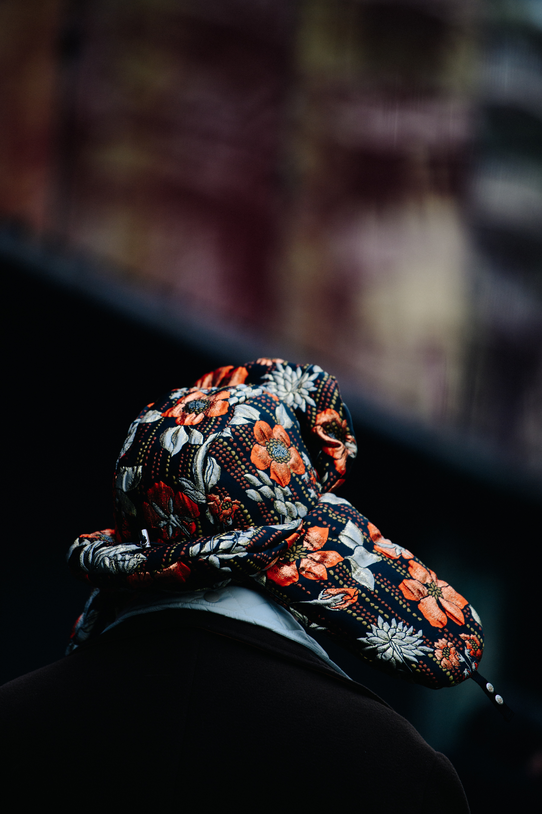 Man wearing trapper hat
