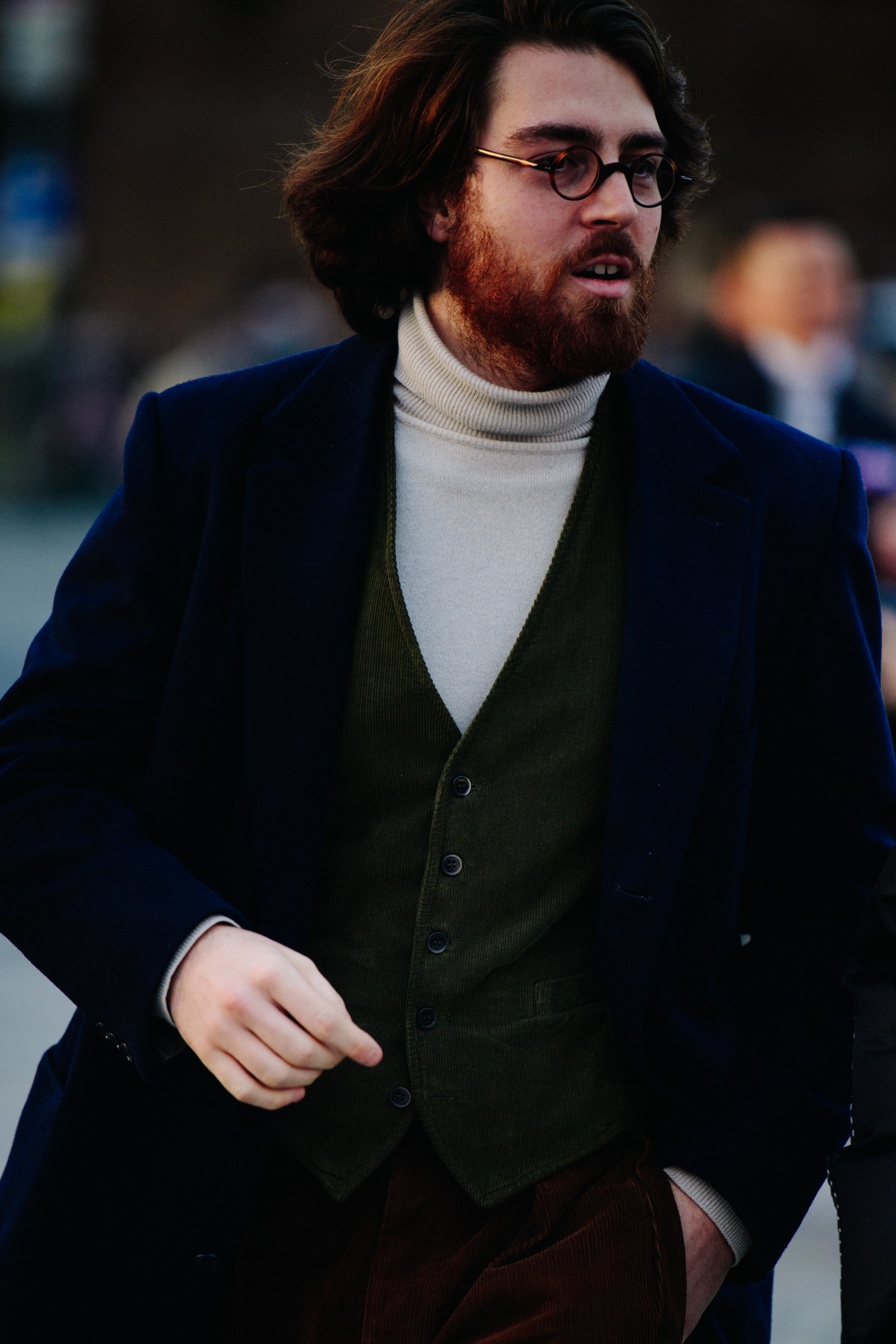 Man wearing green waistcoat