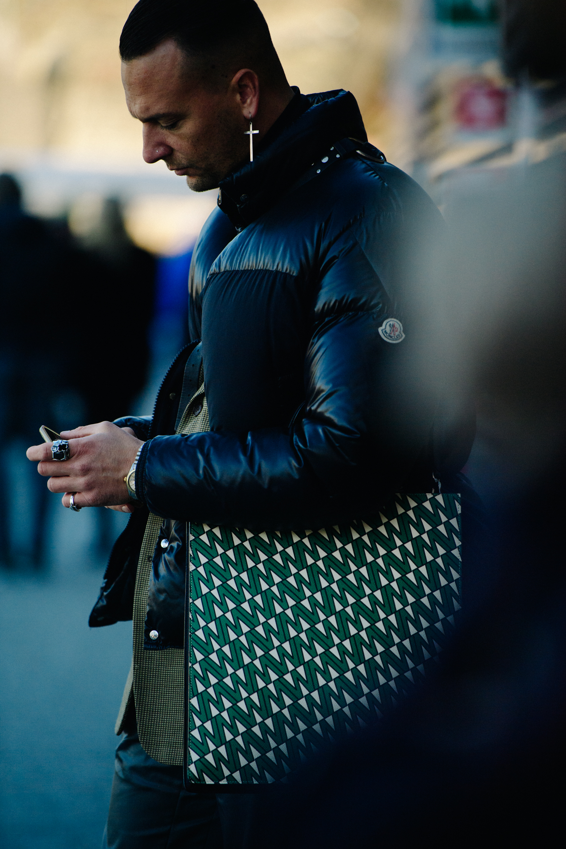French man wearing Moncler jacket