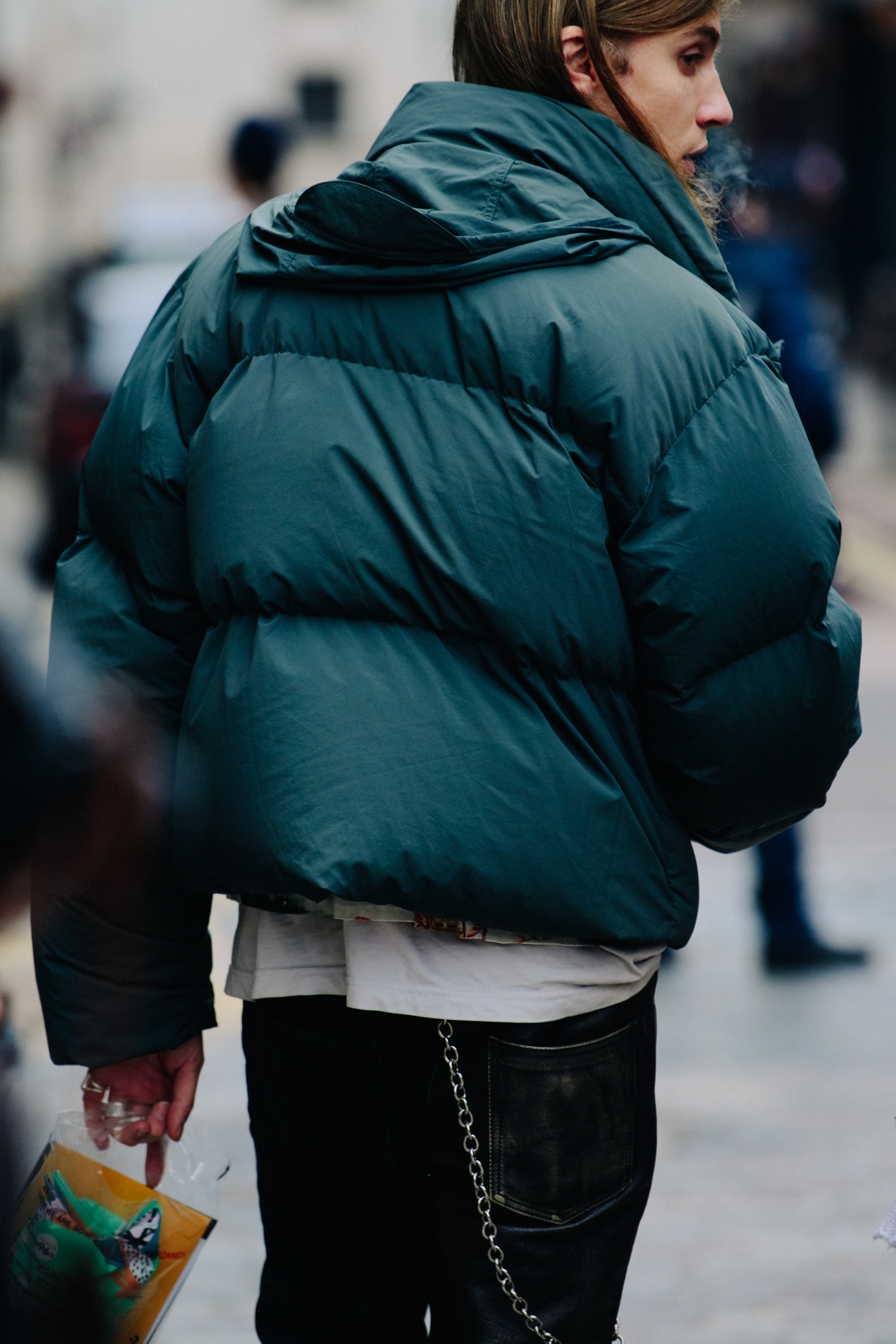 Man wearing winter coat