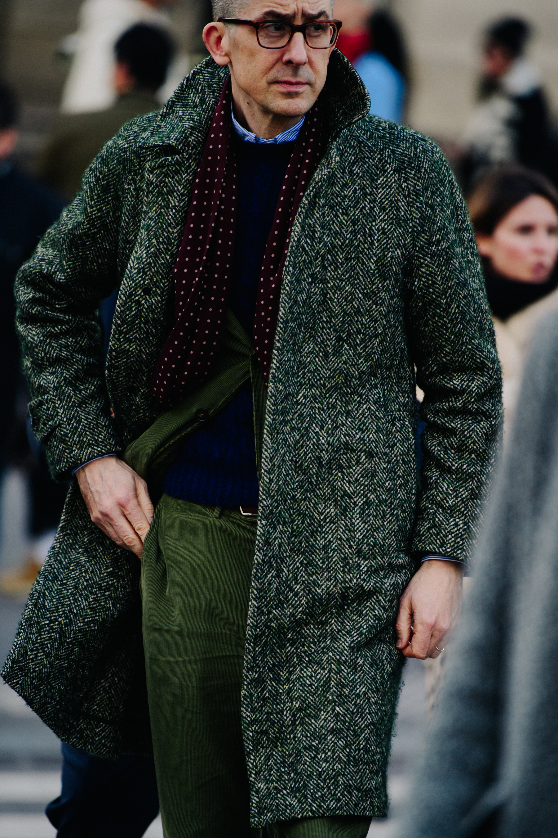 Man wearing wool suit