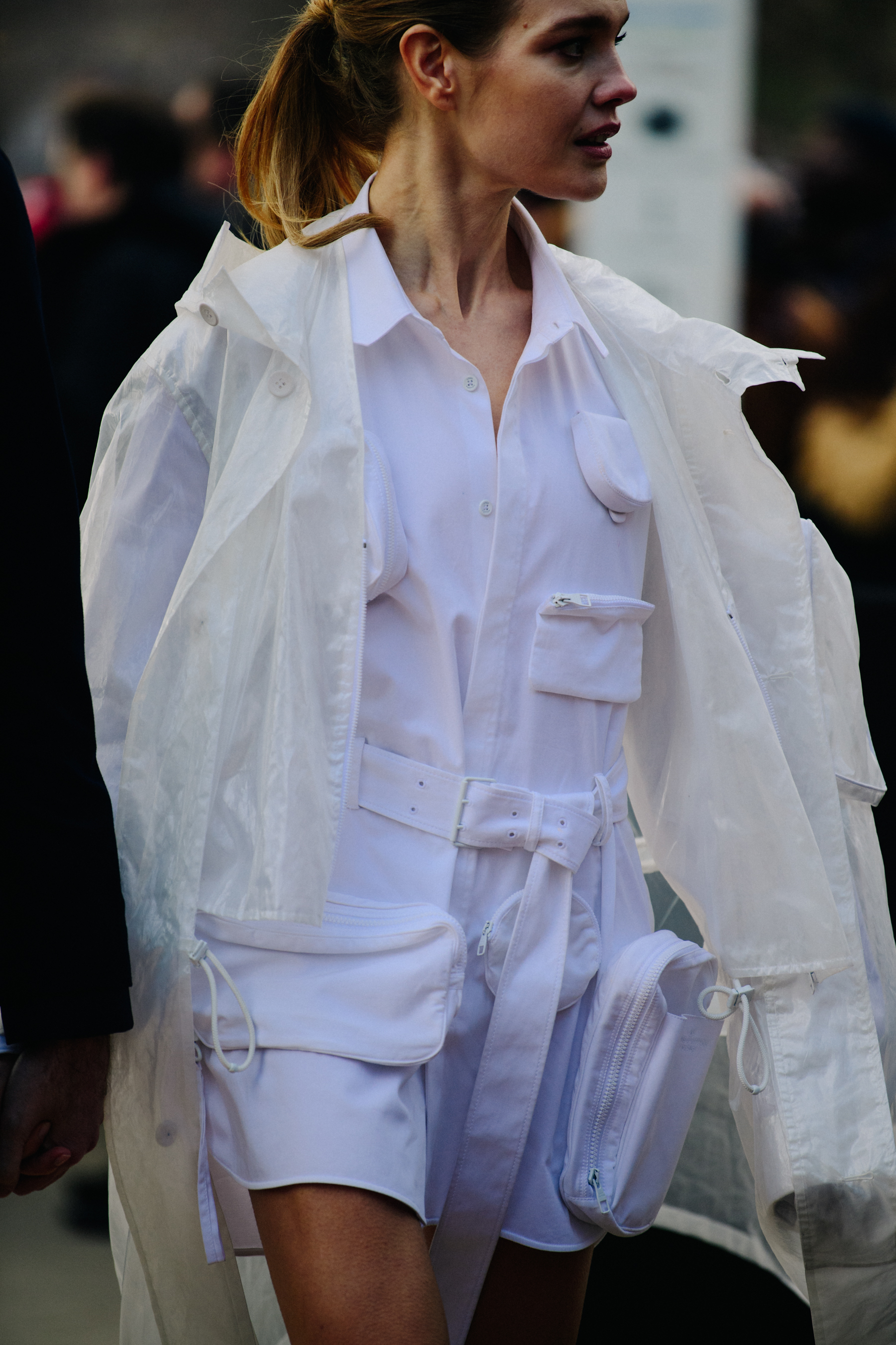 Supermodel wearing Louis Vuitton