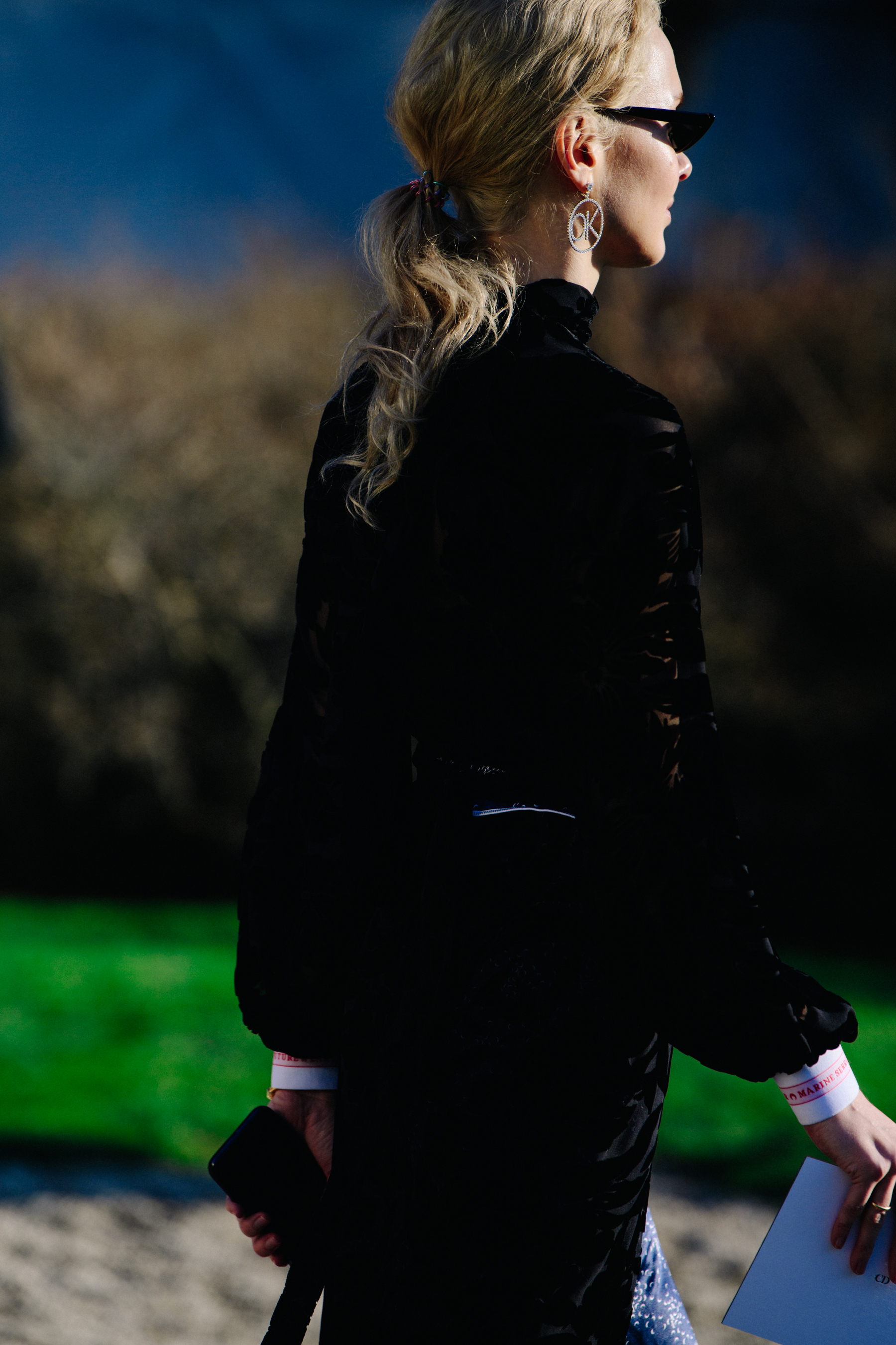 Woman wearing Christian Dior outfit