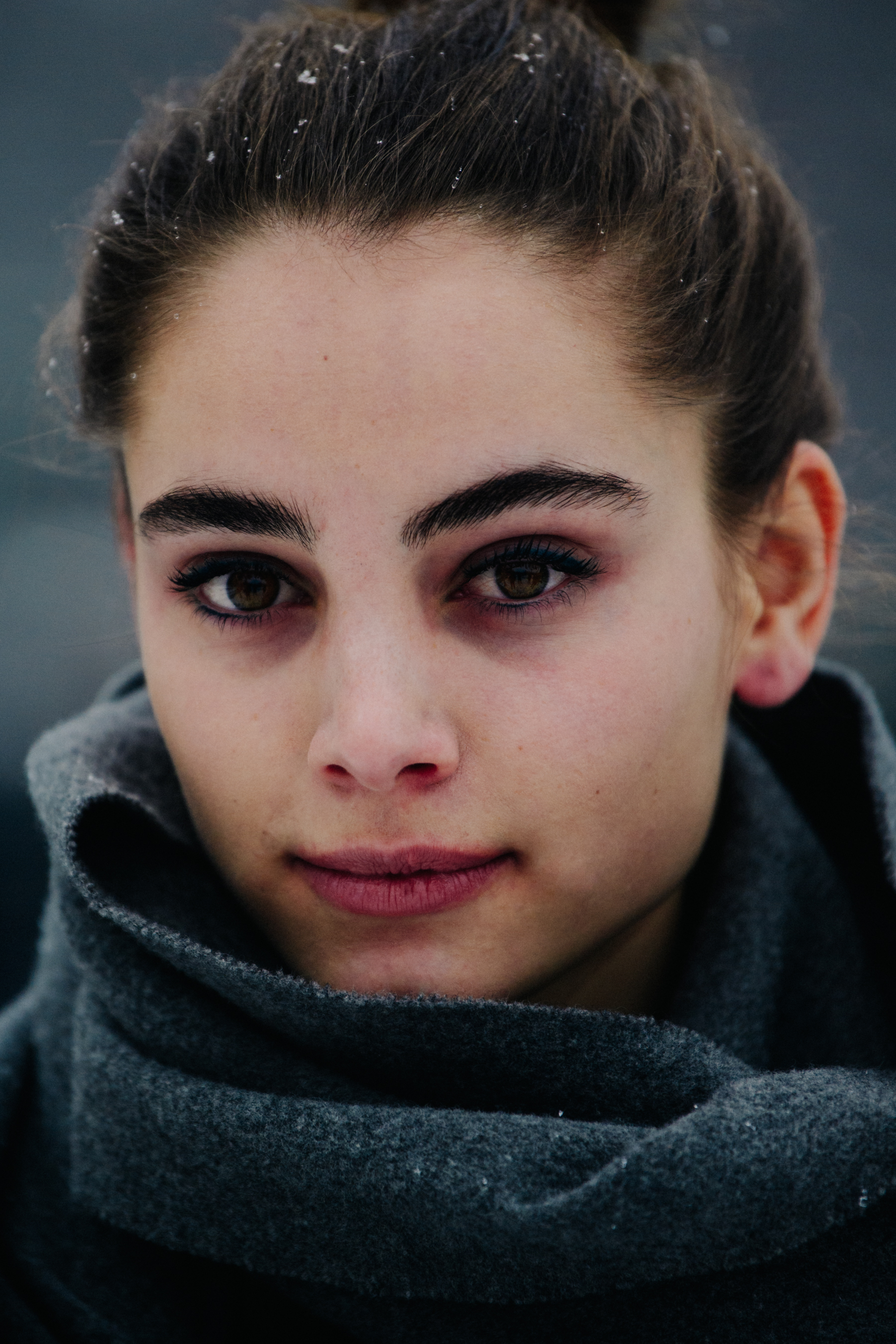 Portrait of Dutch model with brown hair