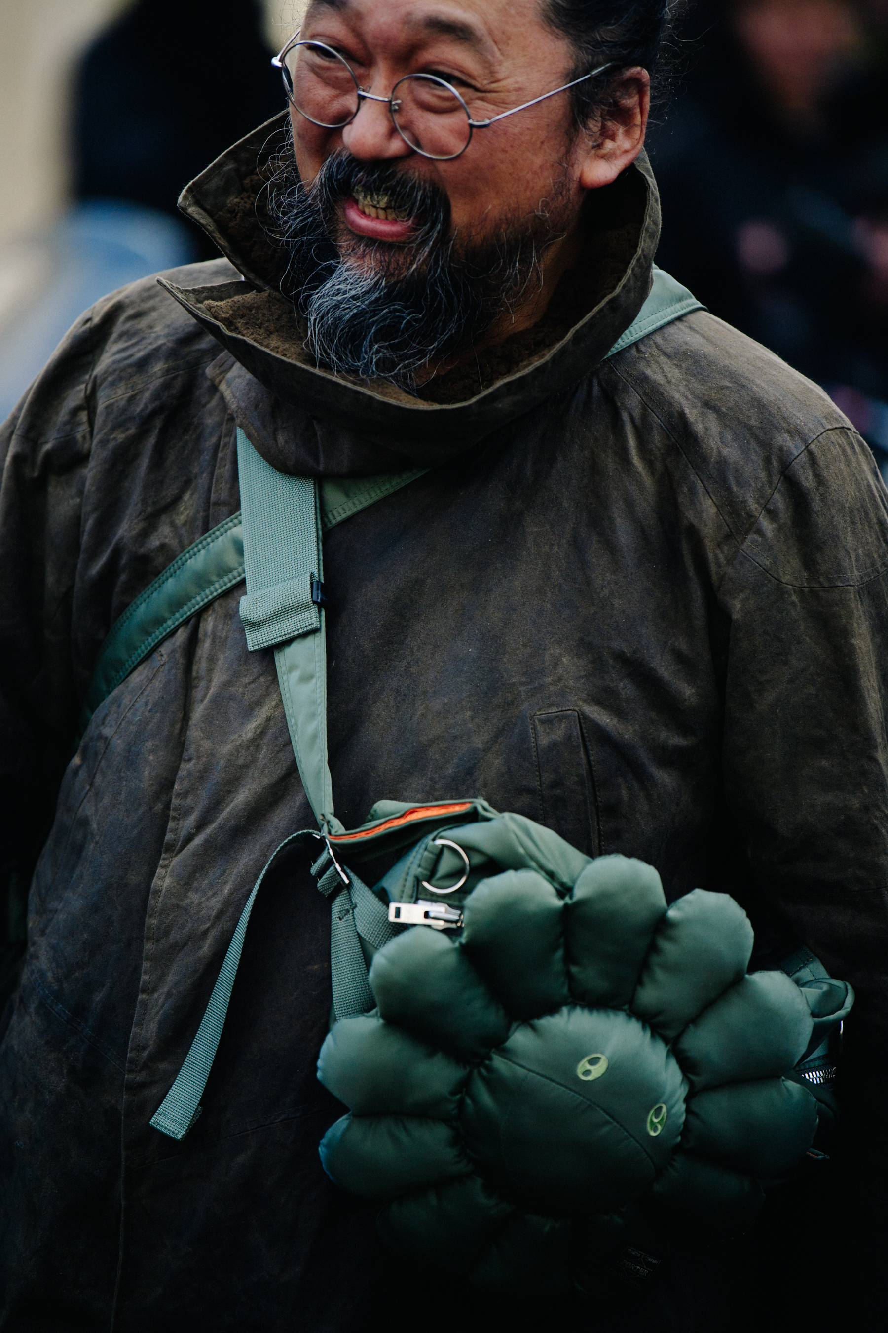 Japanese man wearing leather