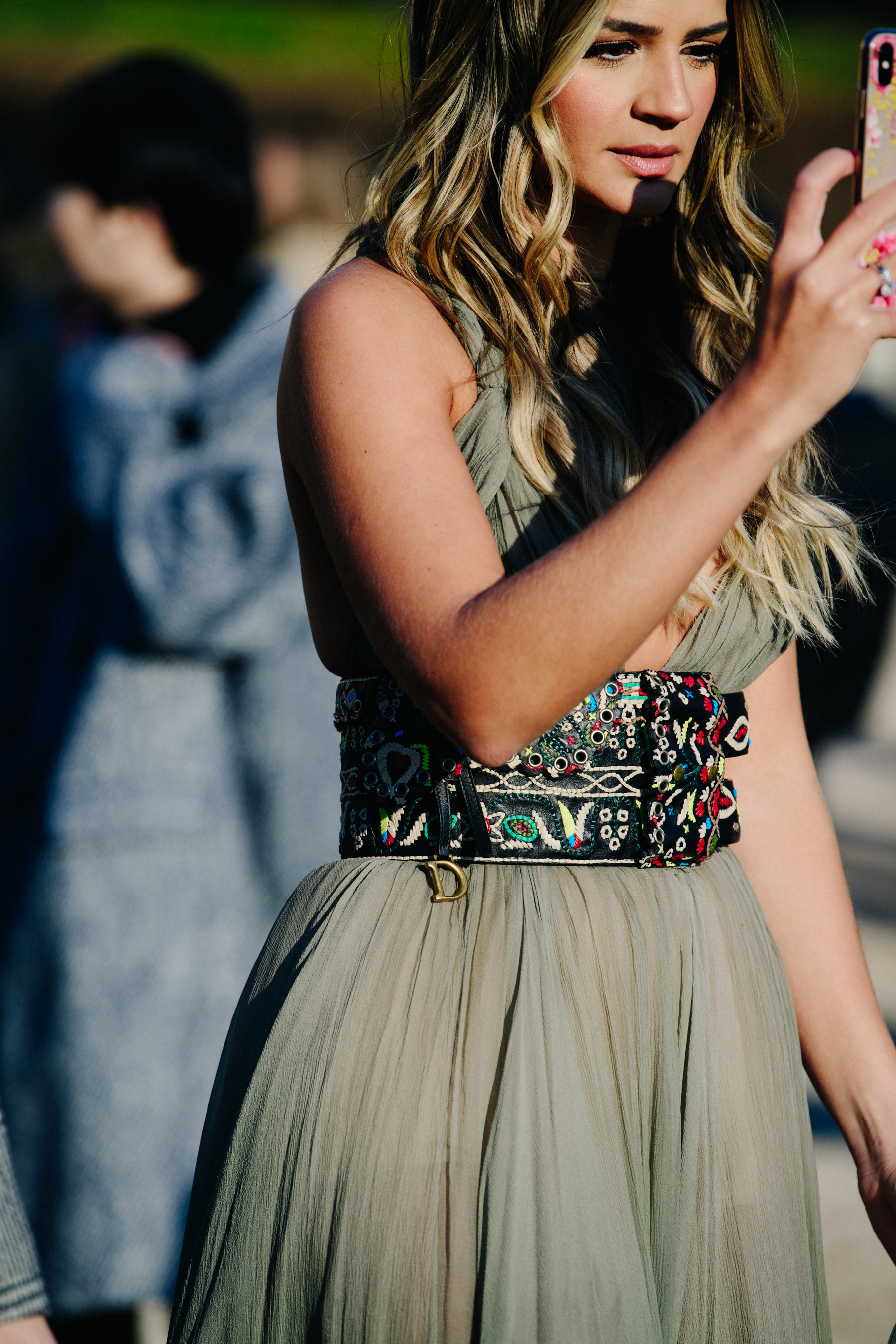 Woman wearing Christian Dior outfit