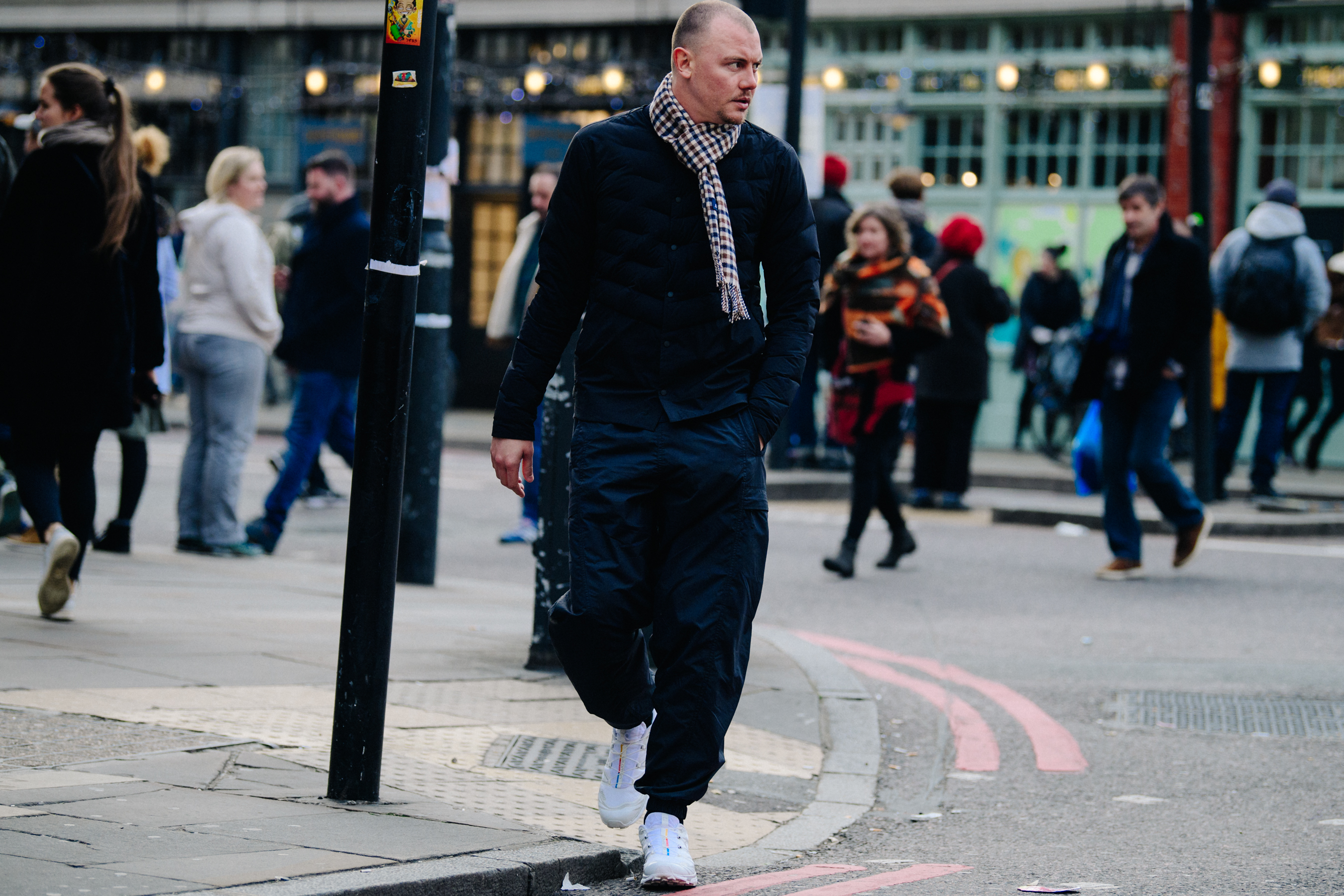 Man wearing black outfit