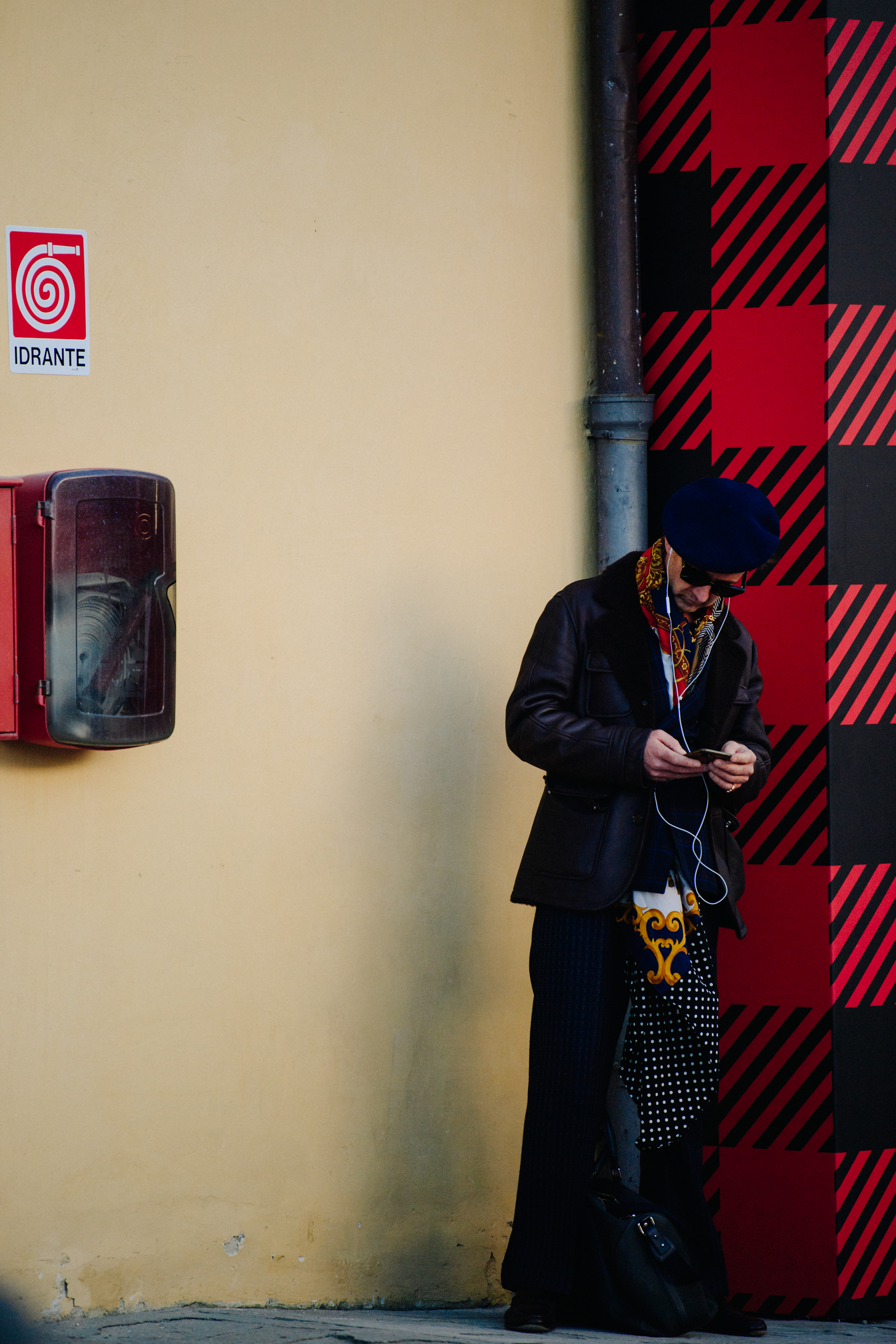 Man wearing blue beret