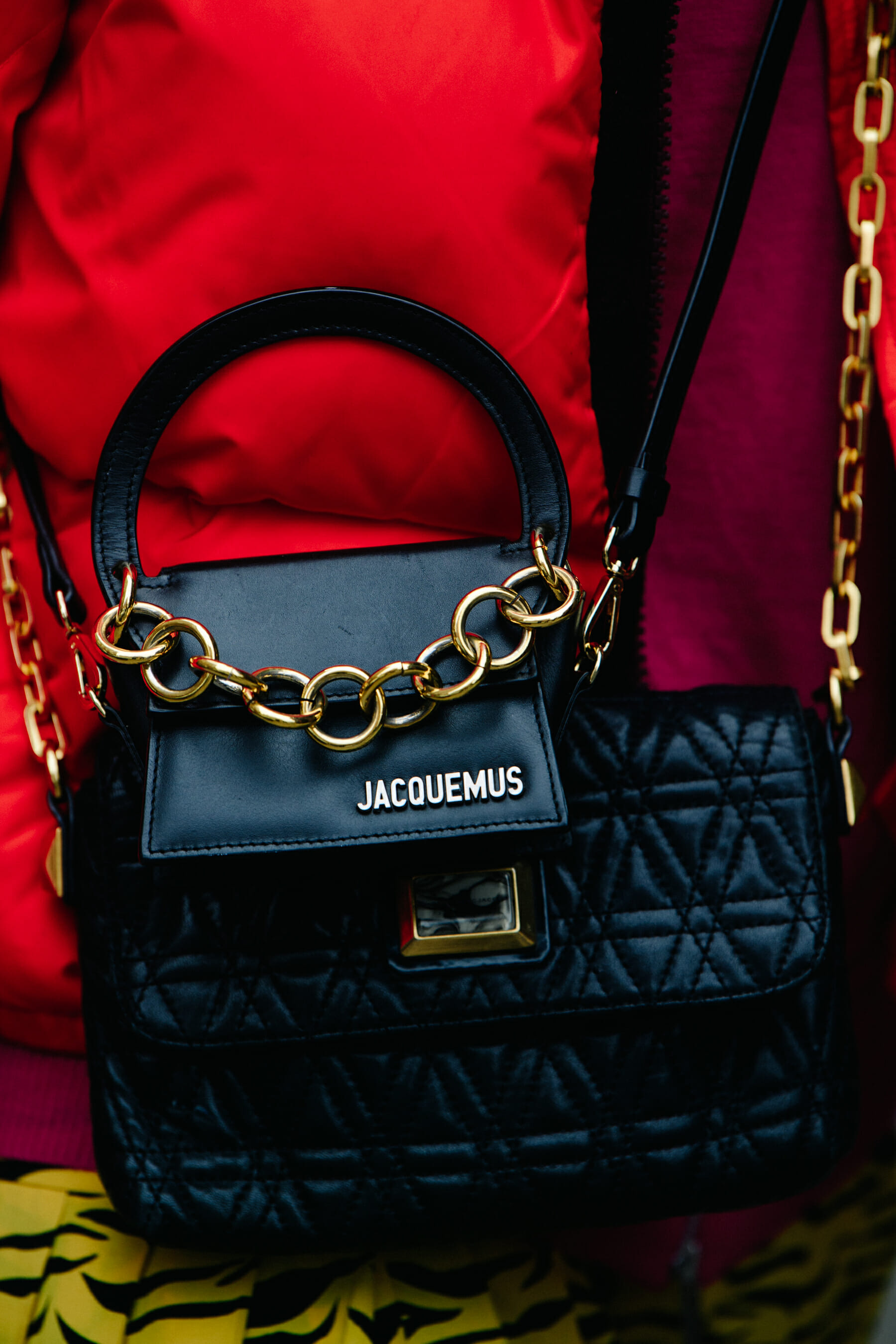 Woman carrying Jacquemus bag