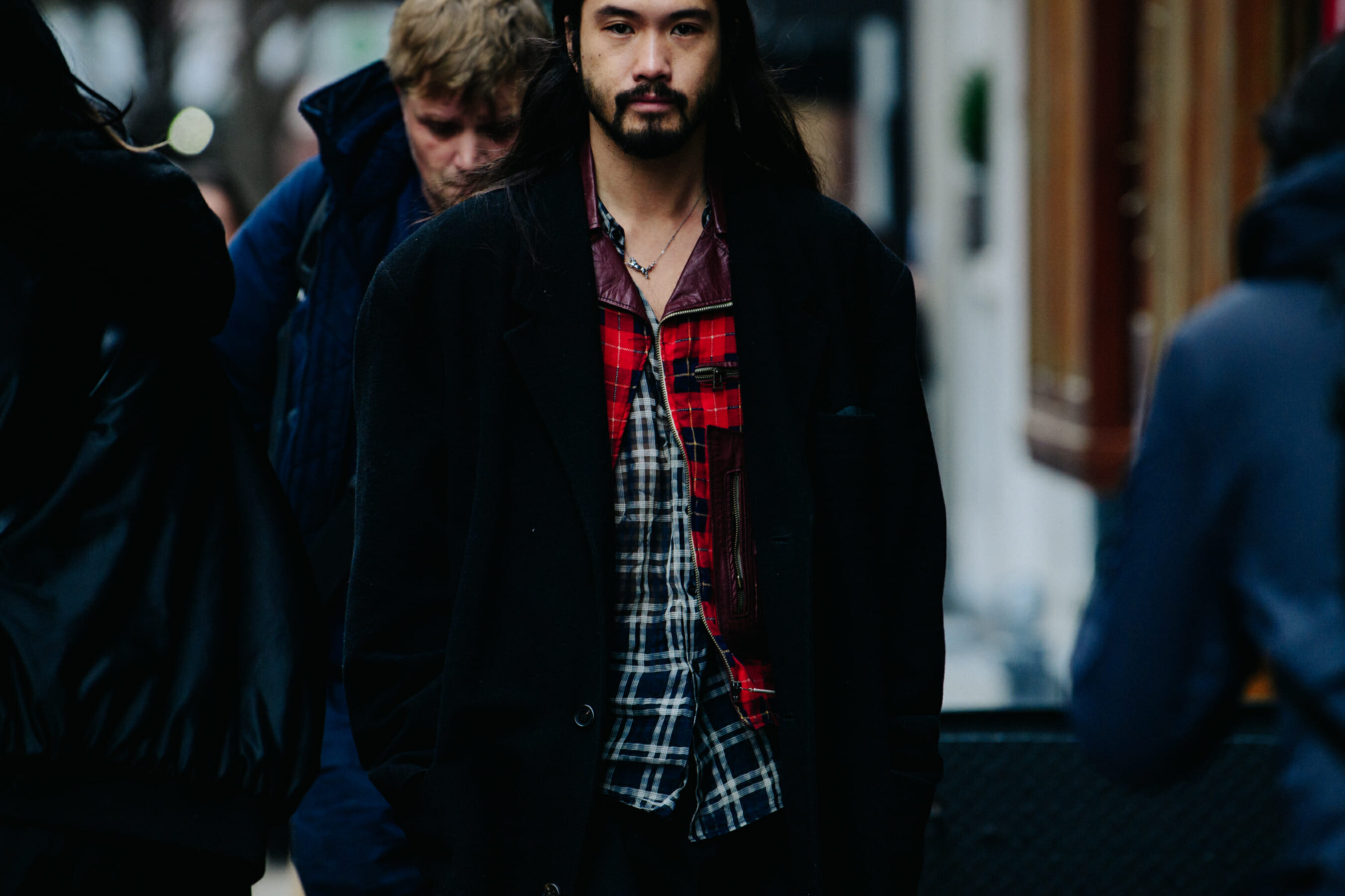 Man wearing check shirt