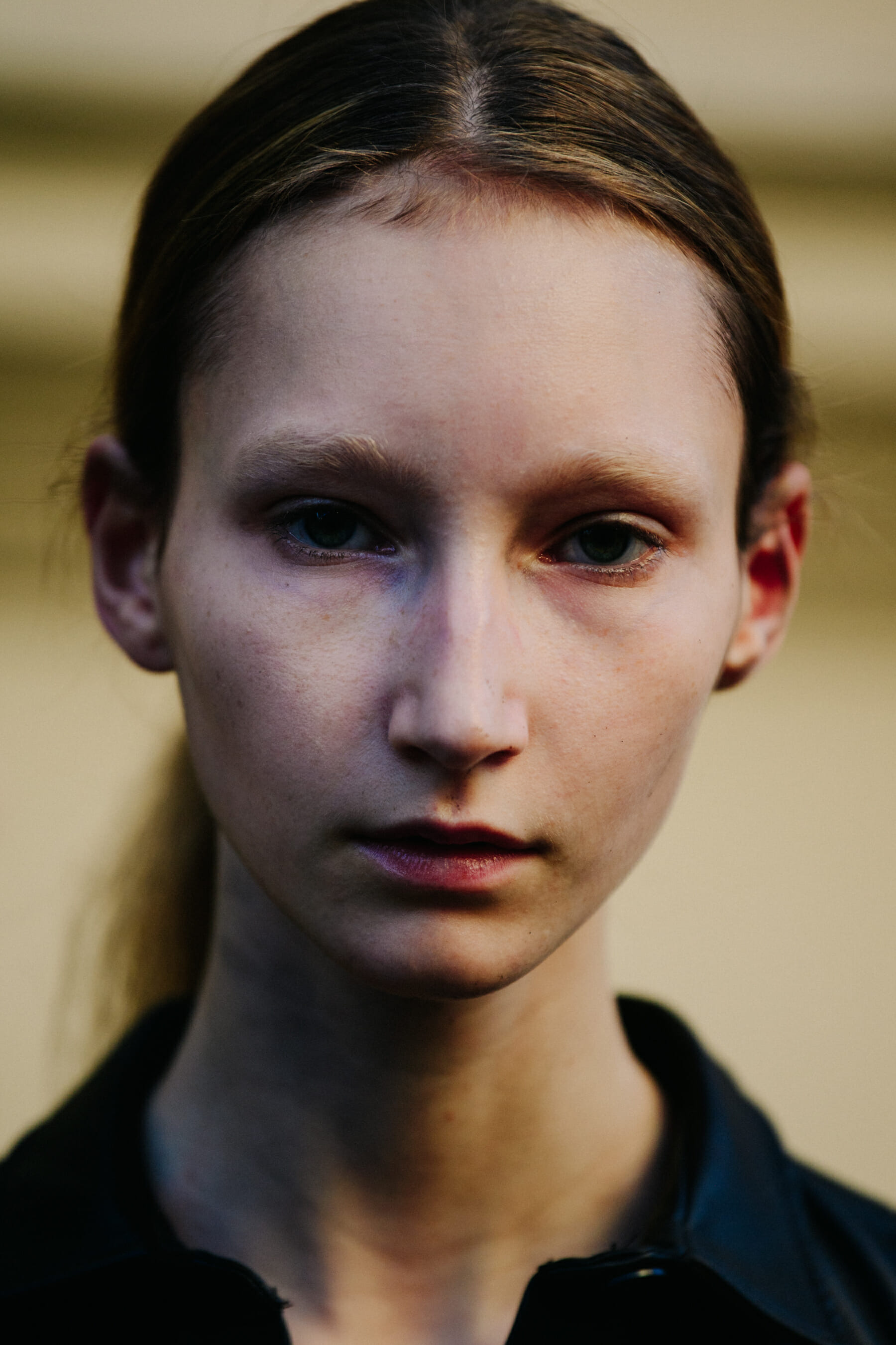 Portrait of model with blue eyes