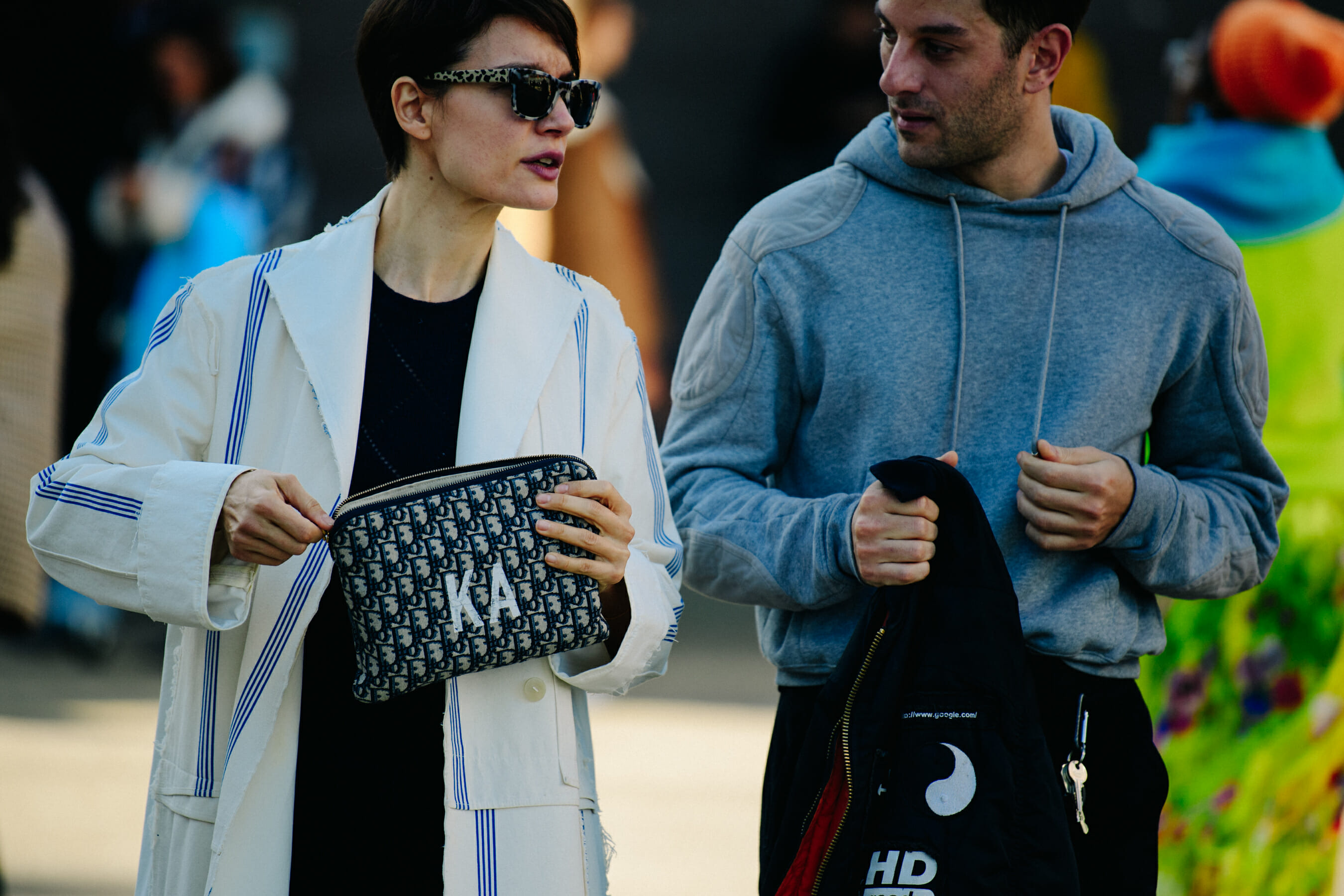 Couple wearing stylish clothing