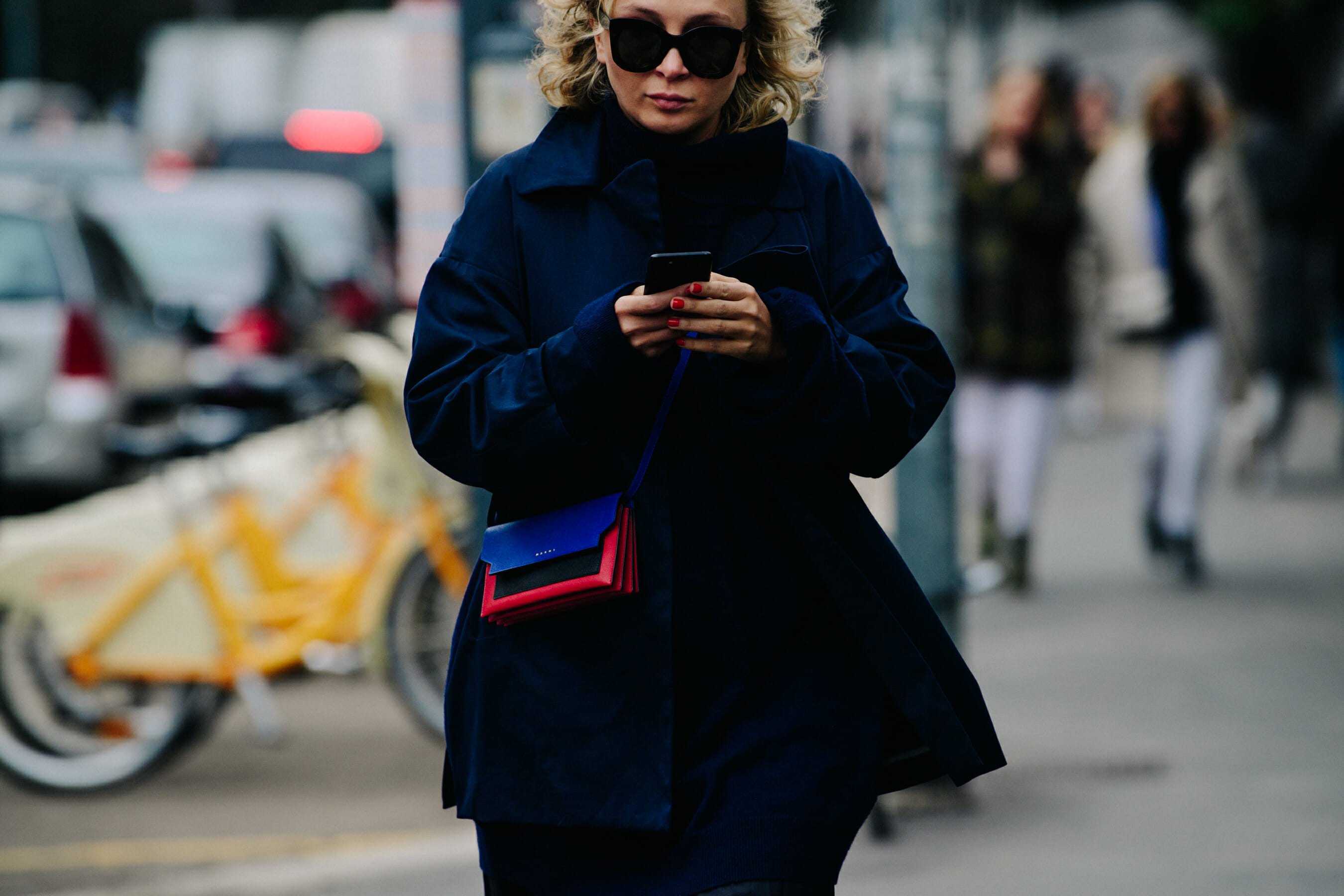 Woman carrying Marni bag