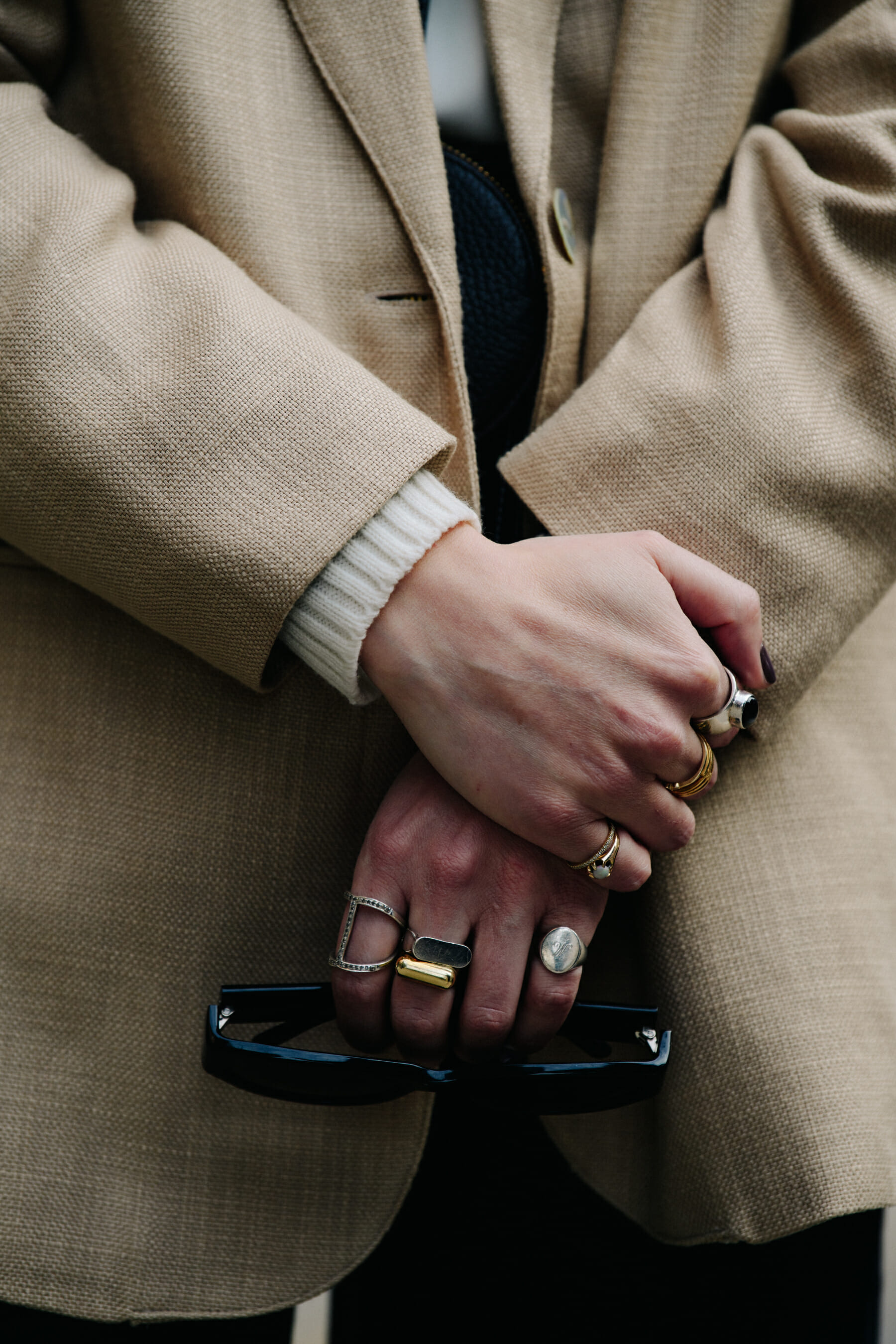 Woman wearing rings
