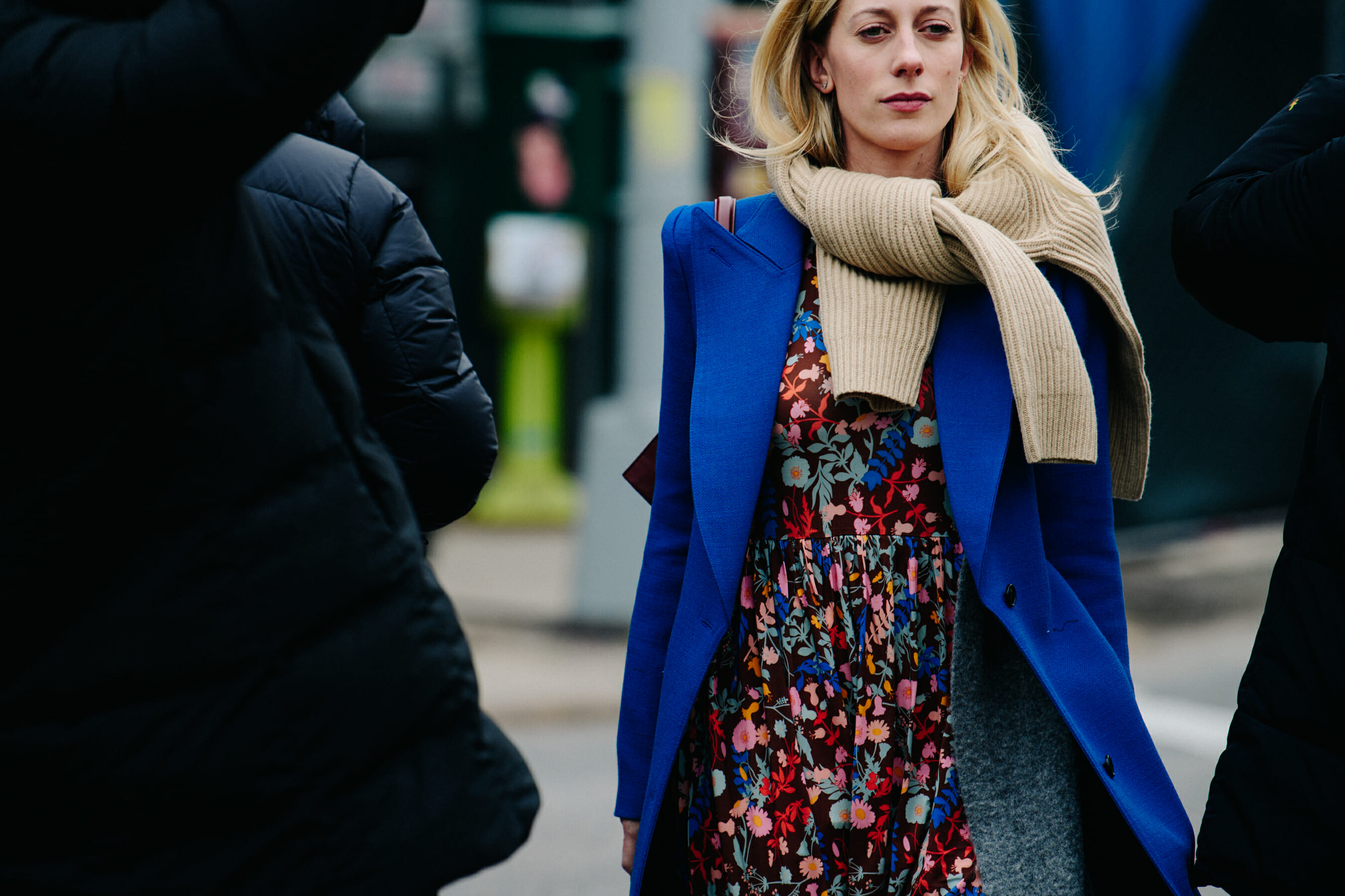Woman wearing floral dress