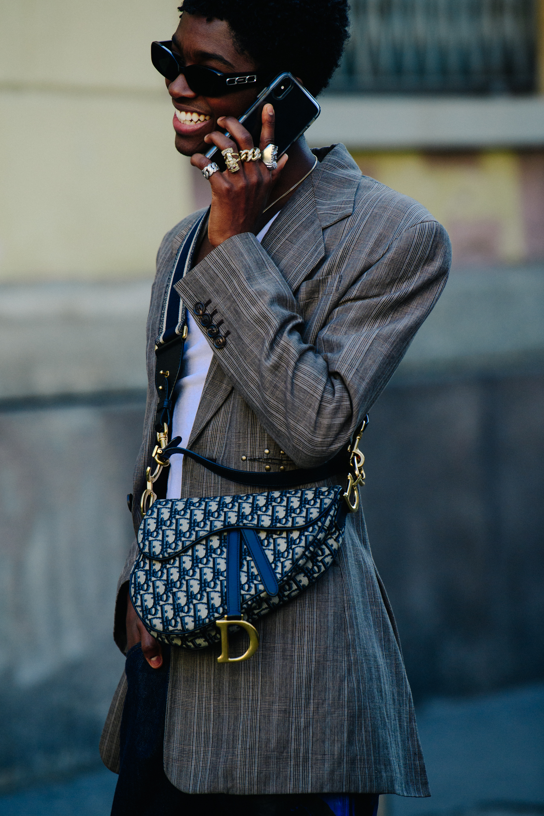 Model carrying Dior bag