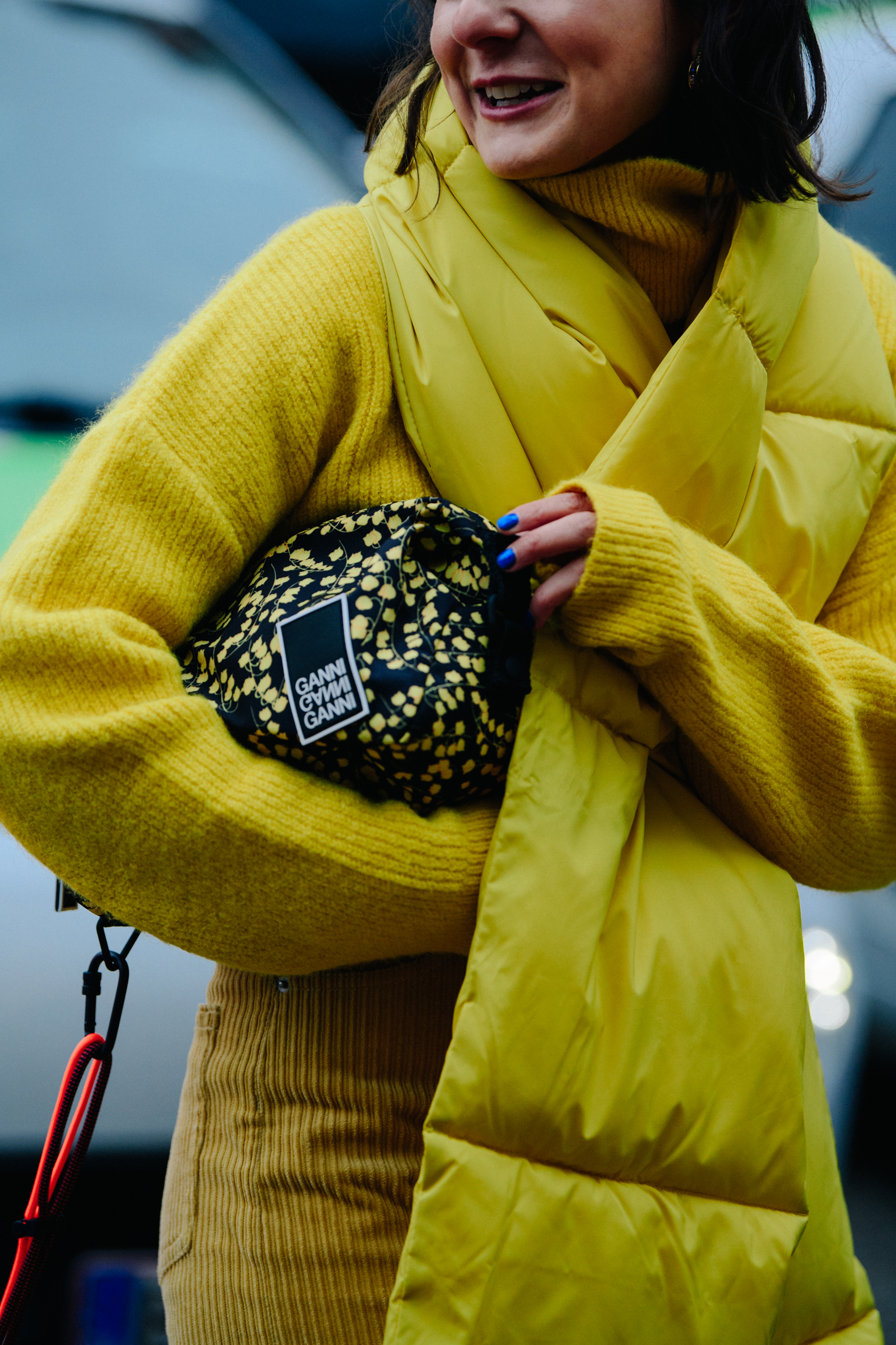 Blogger wearing yellow outfit