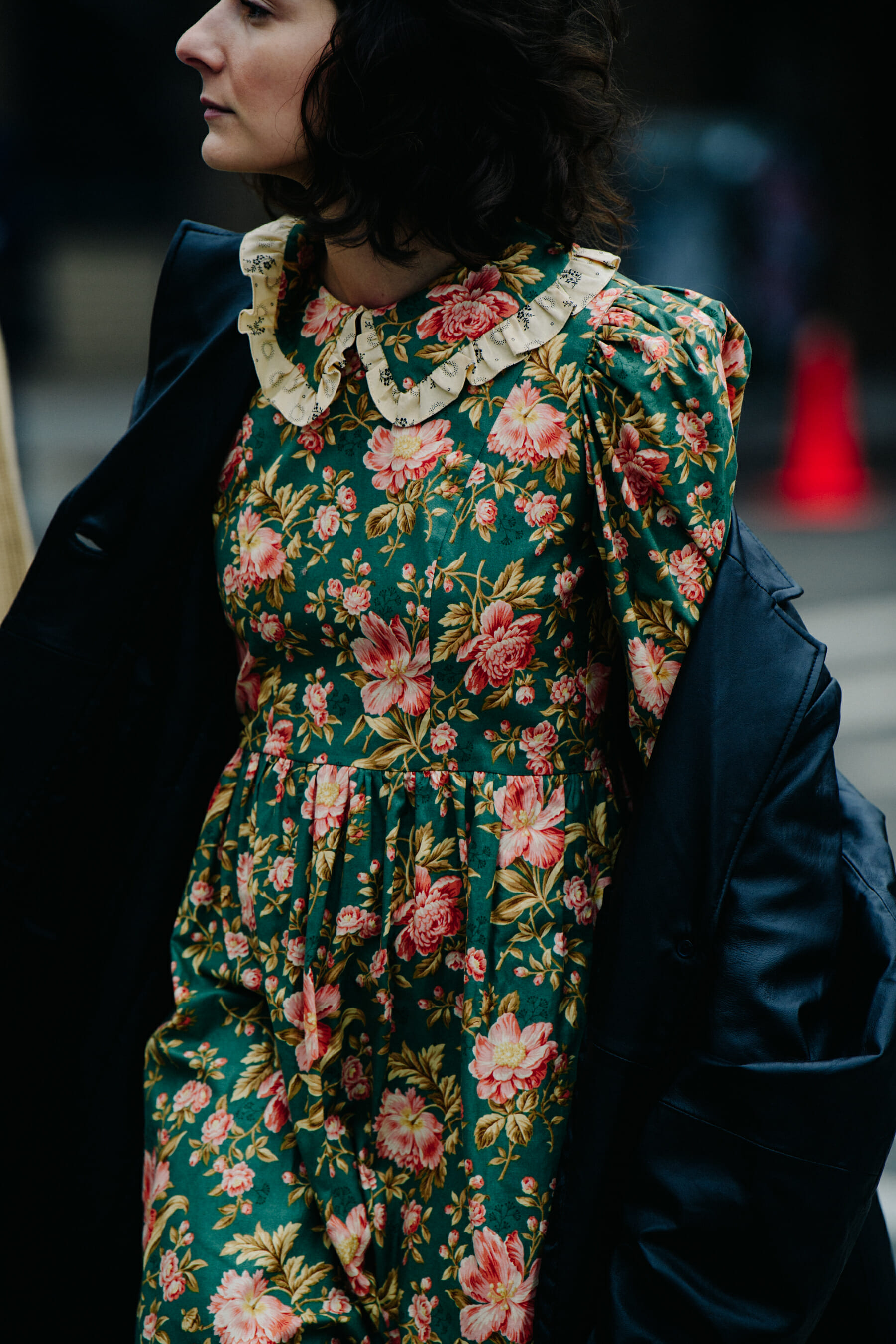 Woman wearing floral dress