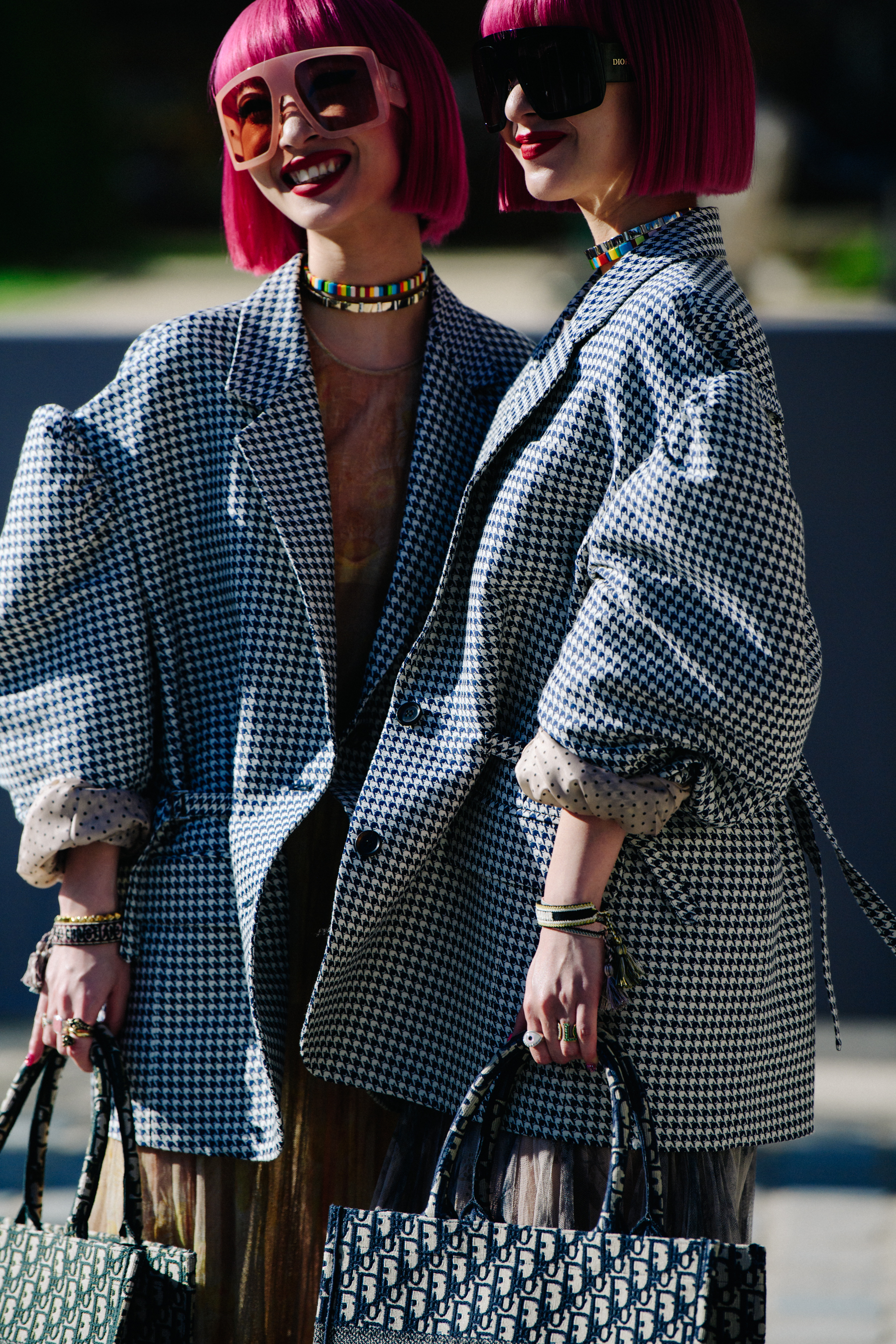 Twins wearing Christian Dior outfit