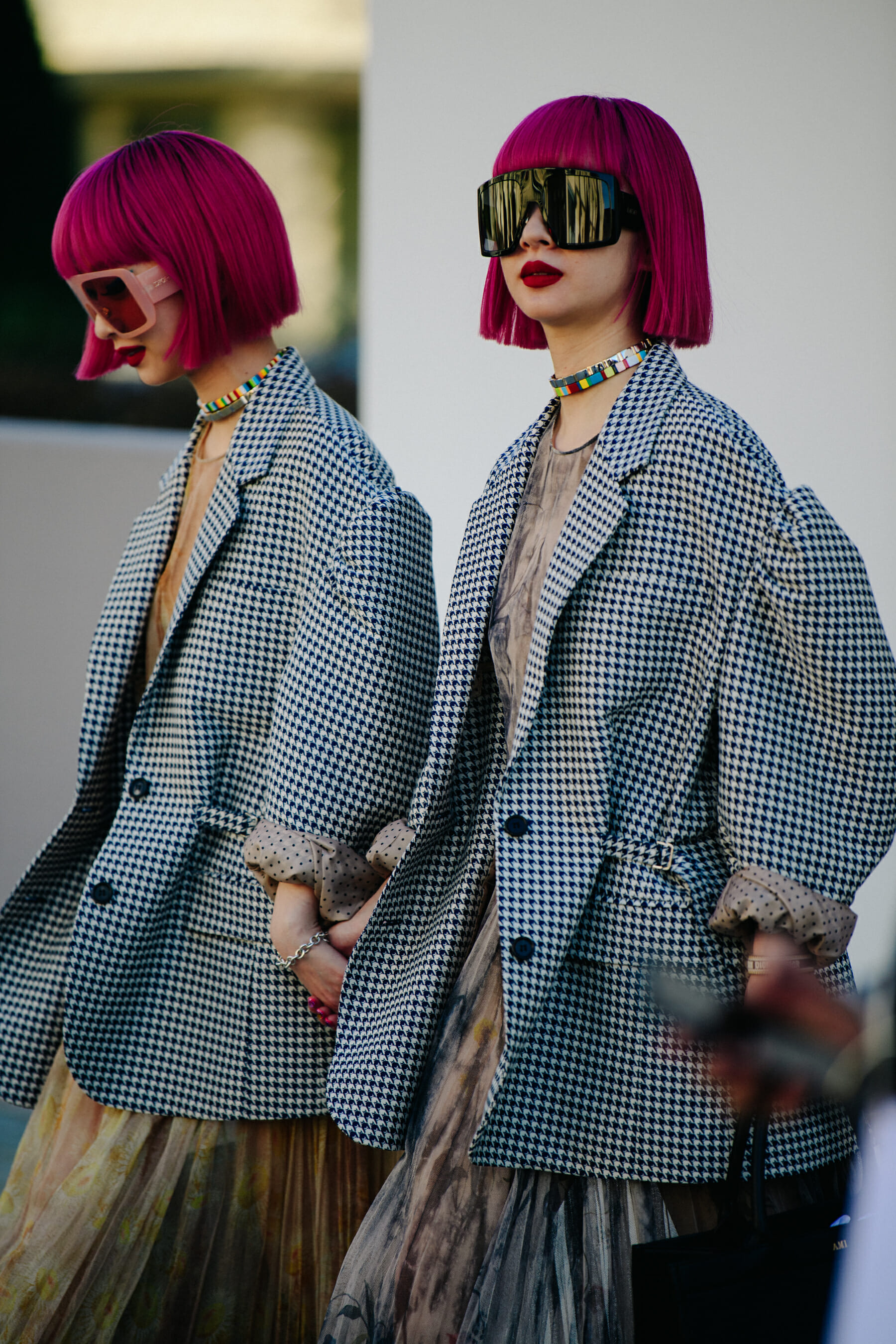 Twins wearing Christian Dior outfit