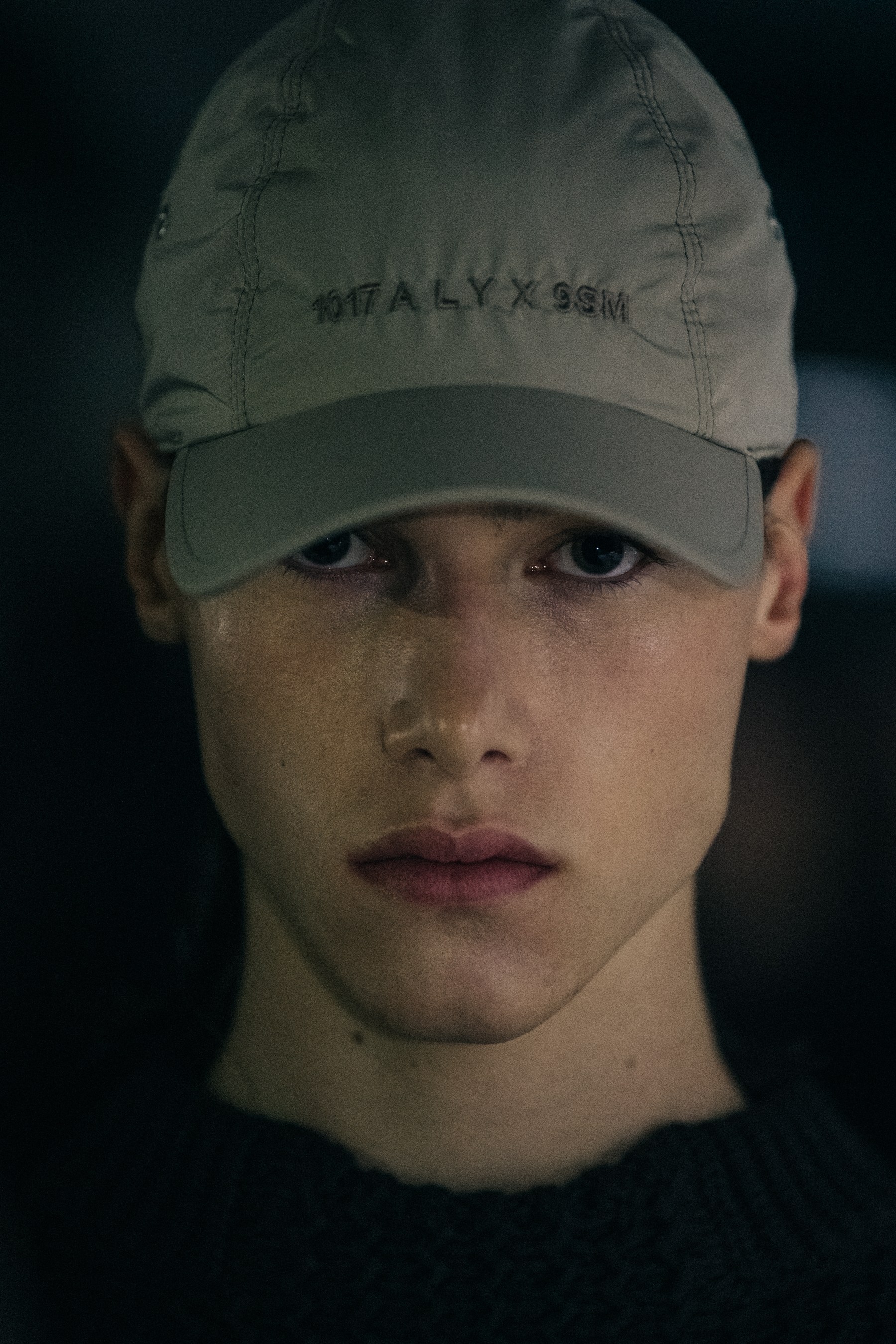 Portrait of model wearing cap