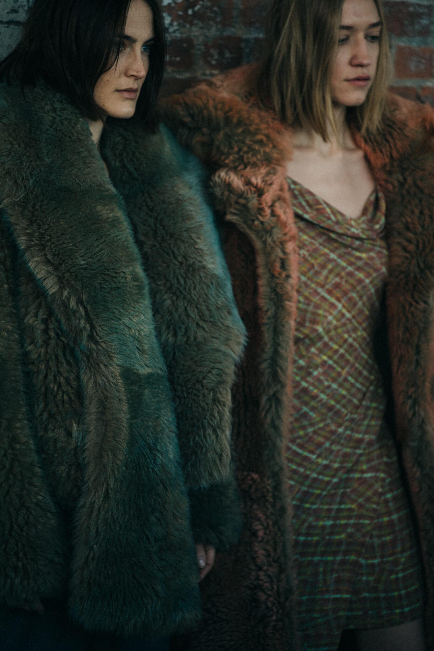 Jane Moseley backstage at Eckhaus Latta