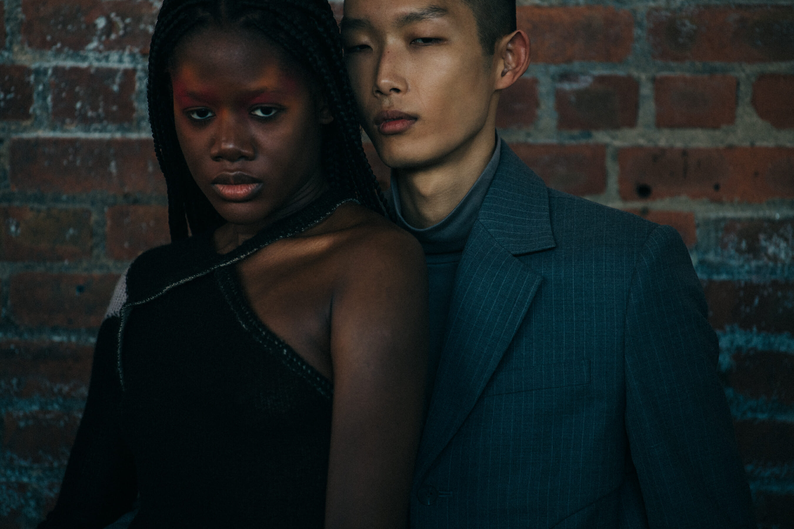 Su Min Kim backstage at Eckhaus Latta