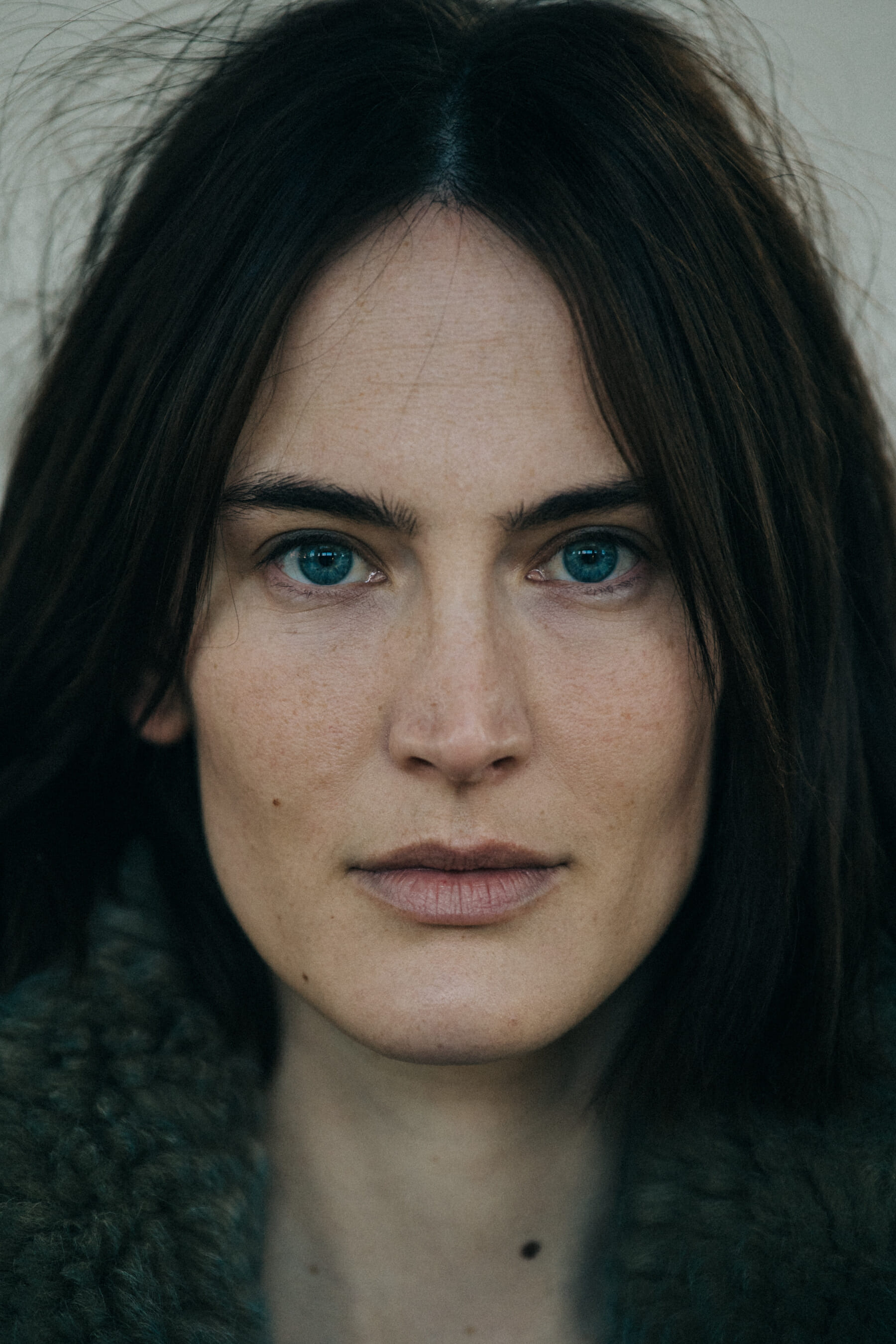 Jane Moseley backstage at Eckhaus Latta