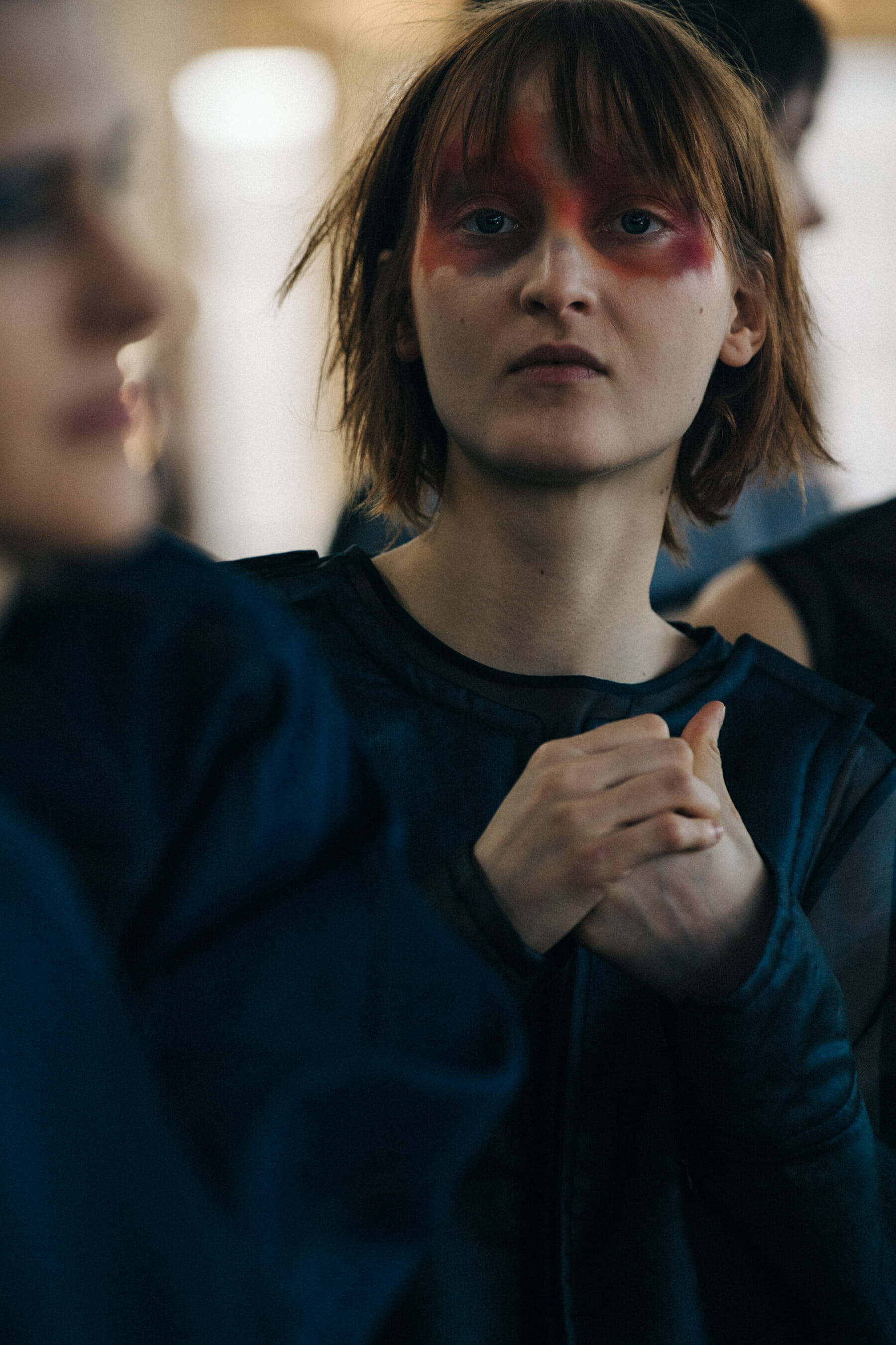 Nika Cole backstage at Eckhaus Latta