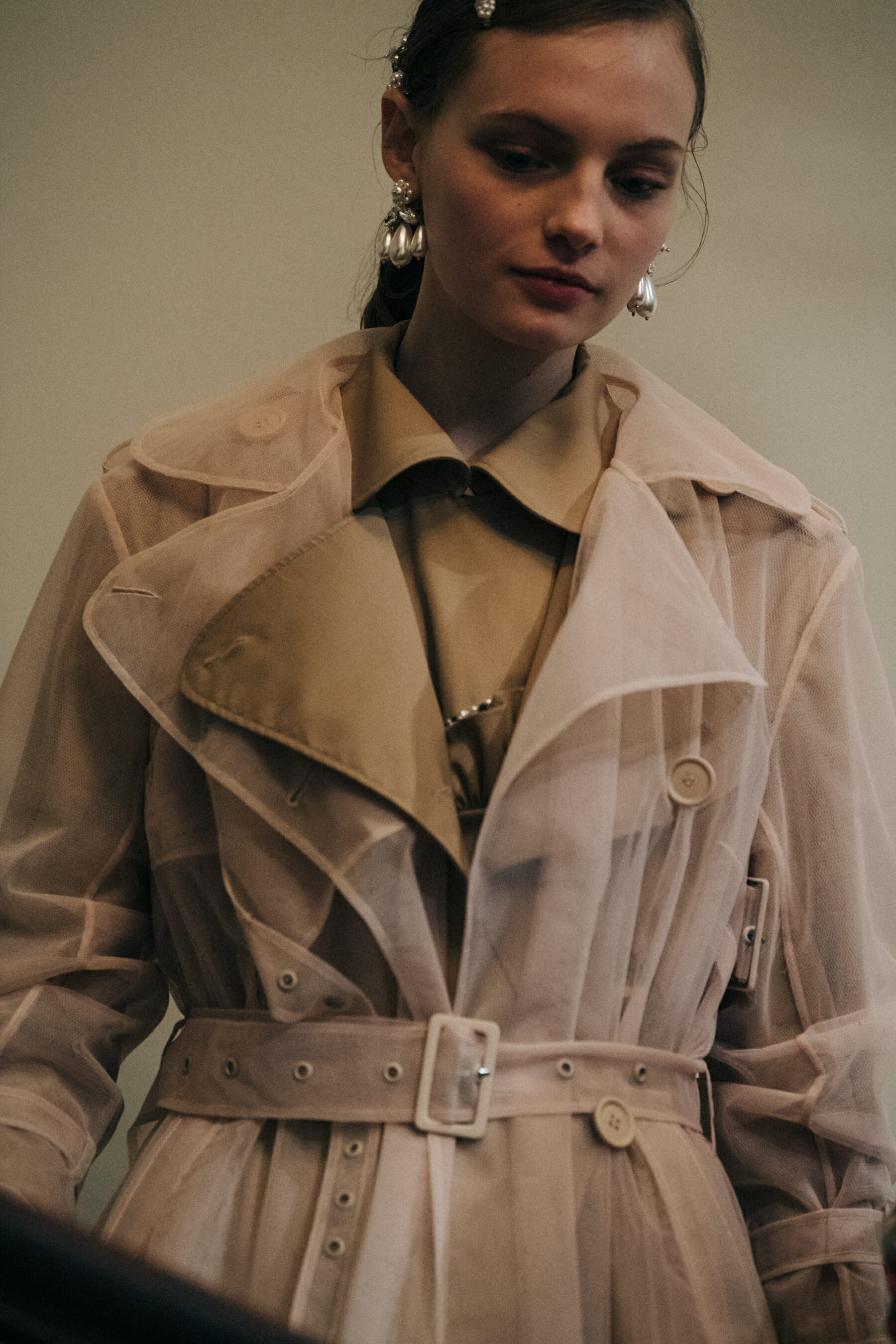 Fran Summers backstage at Simone Rocha