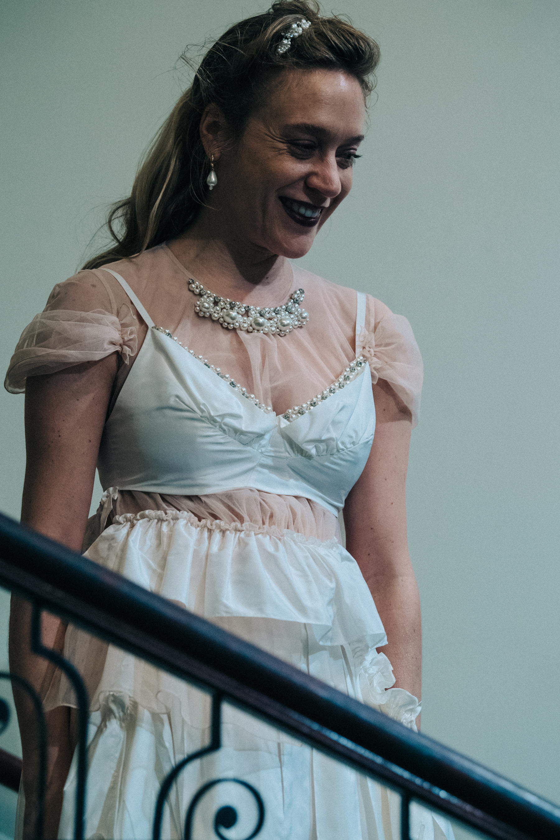 Chloe Sevigny backstage at Simone Rocha