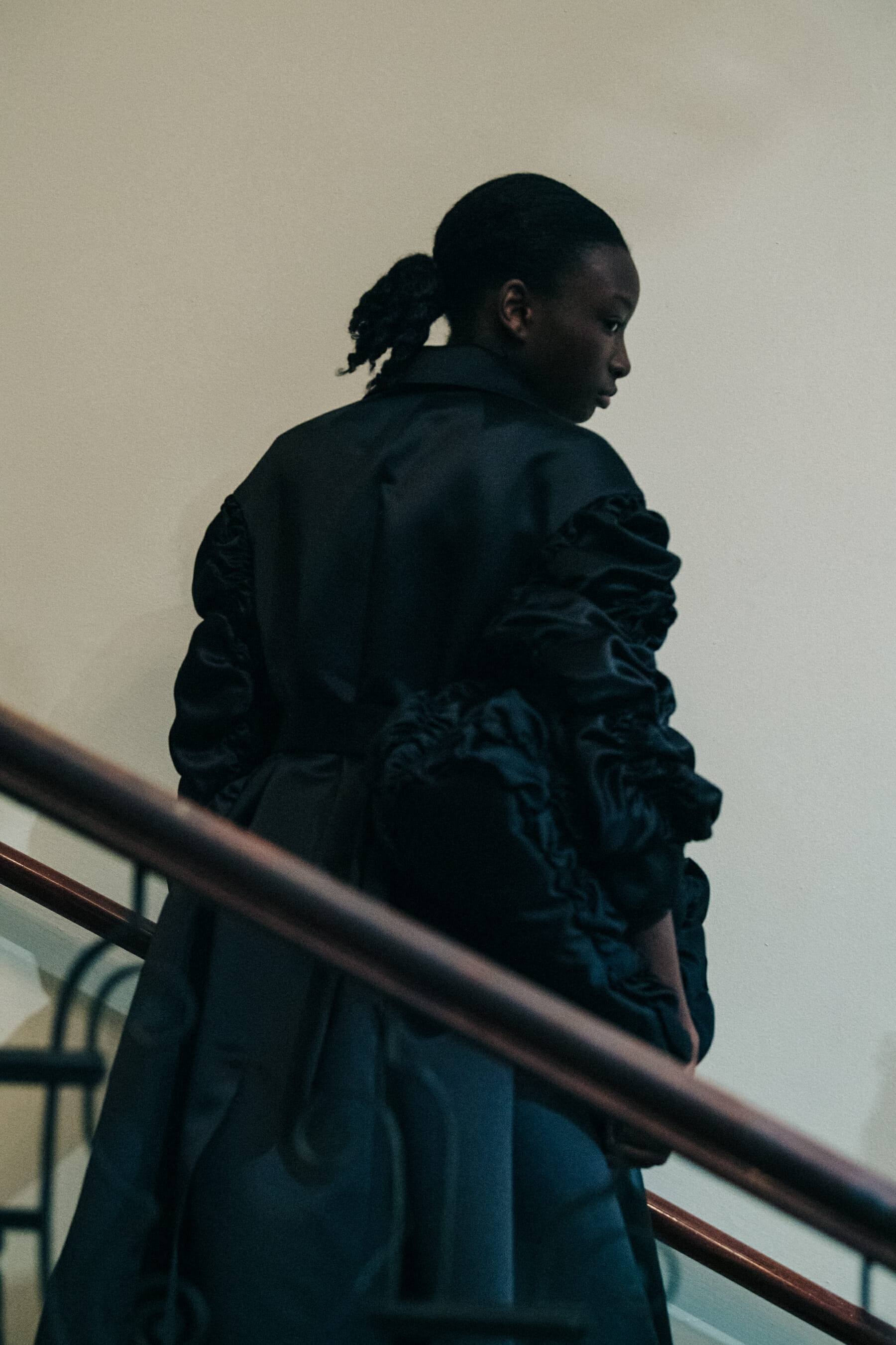 Assa Baradji backstage at Simone Rocha