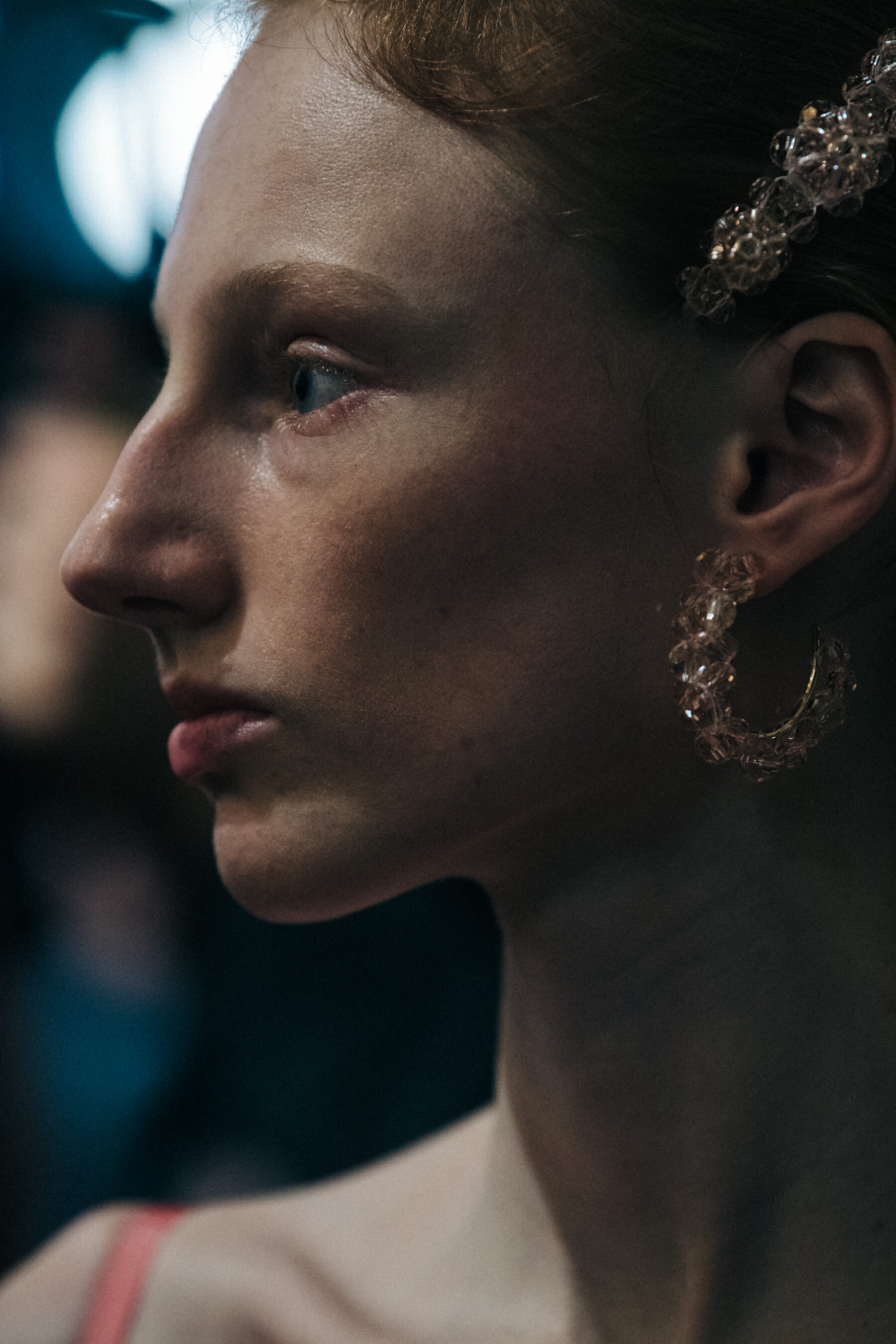 Models in hair and makeup at Simone Rocha