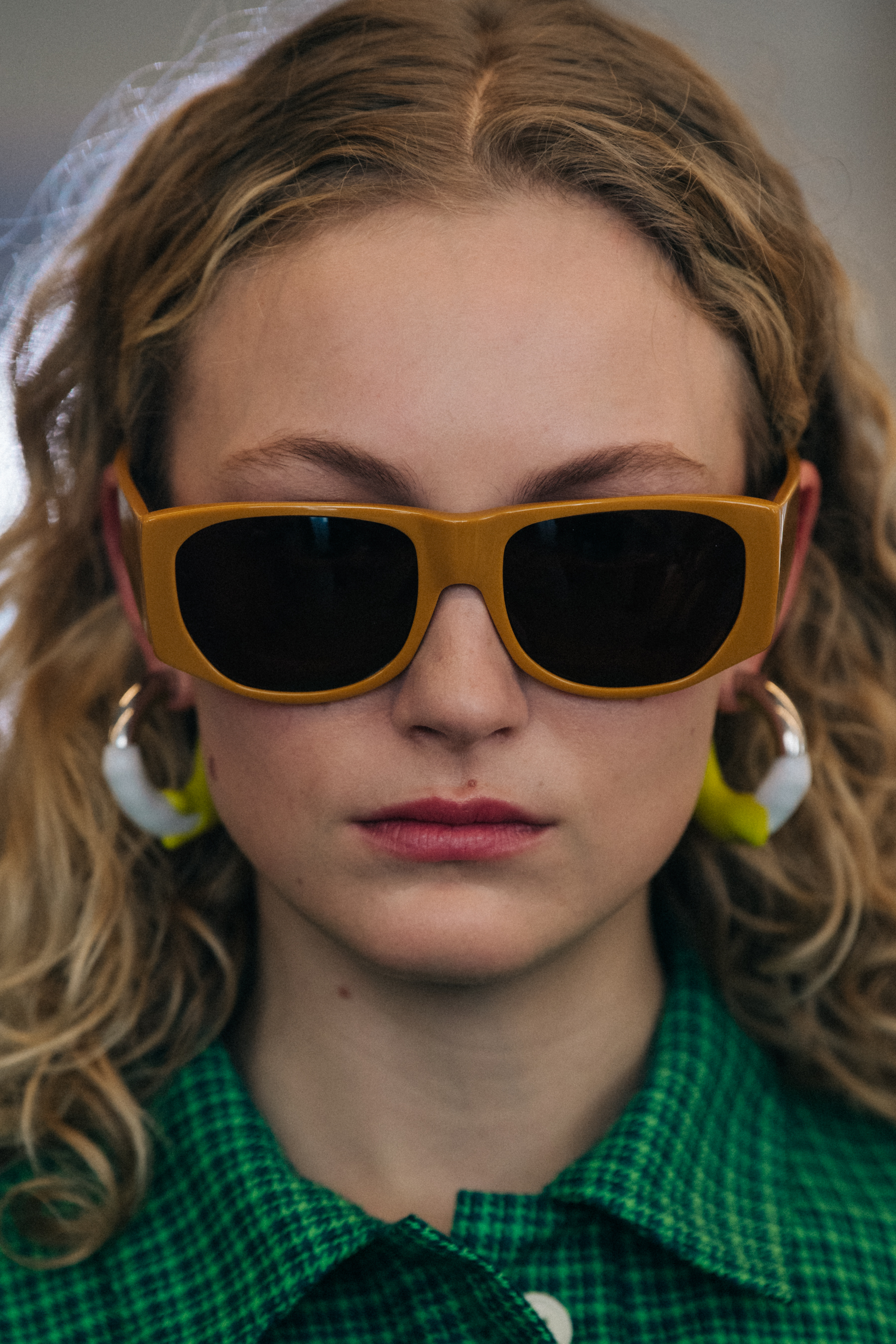 Portrait of model wearing sunglasses