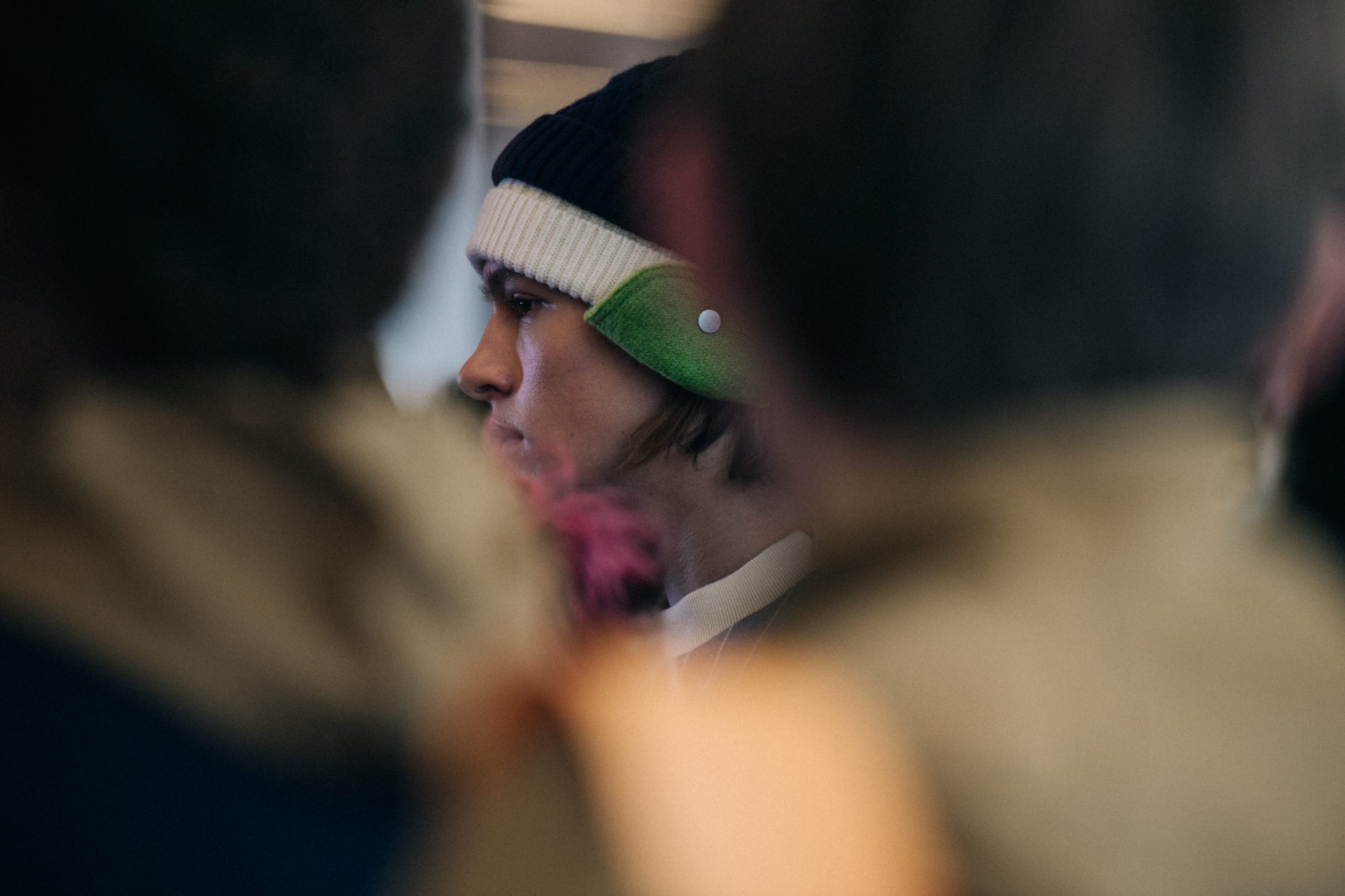 Model wearing wool at Sunnei