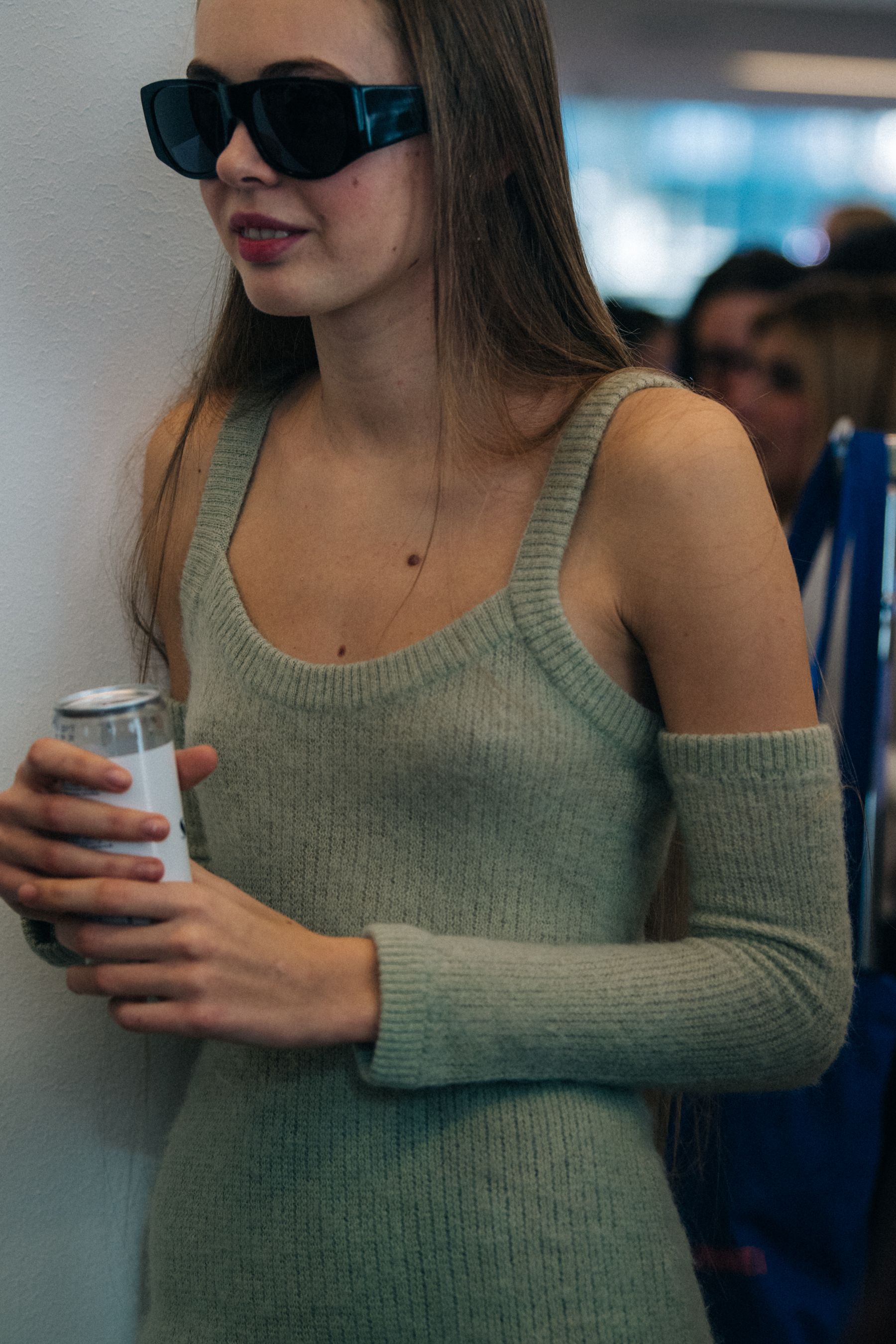 Model wearing wool at Sunnei