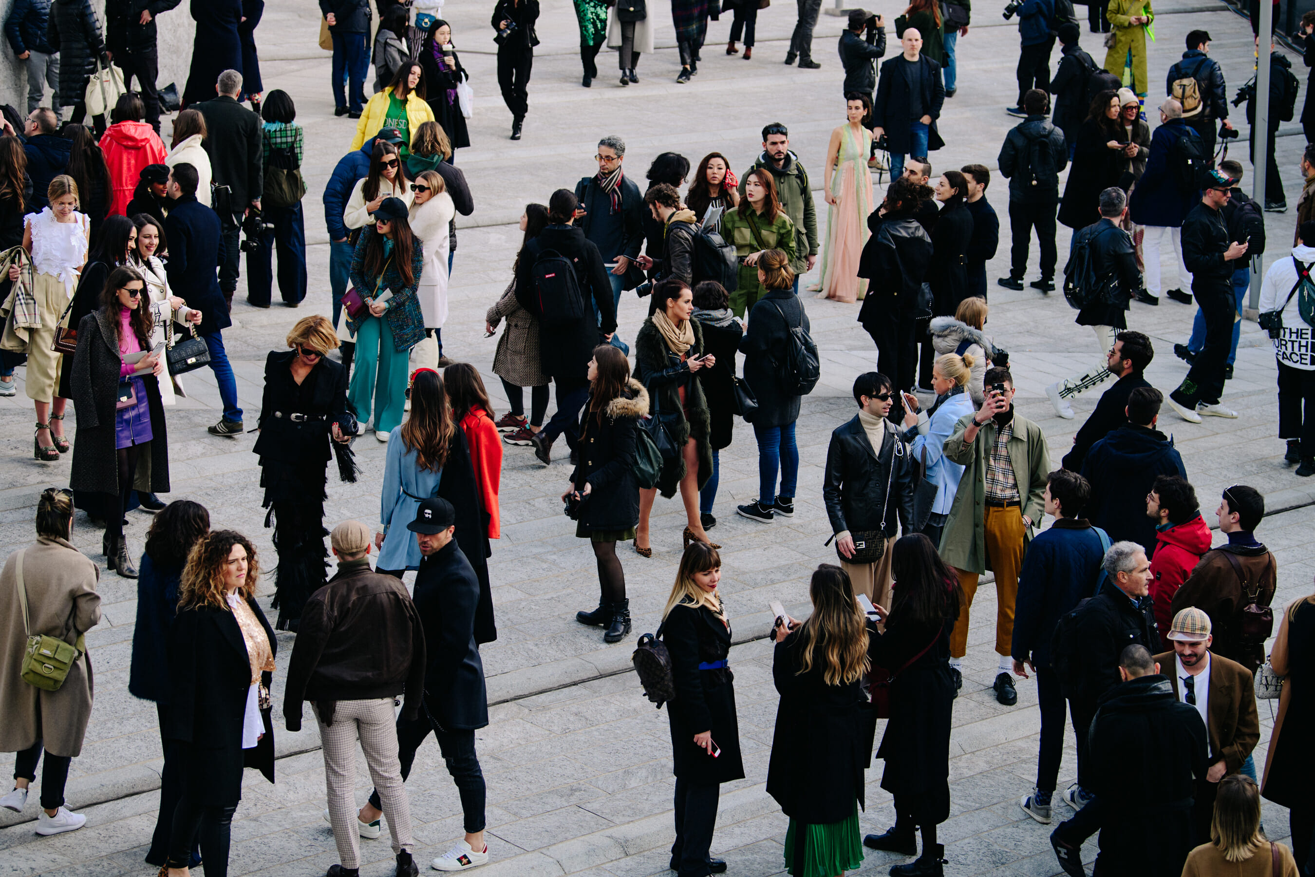 People attending fashion show