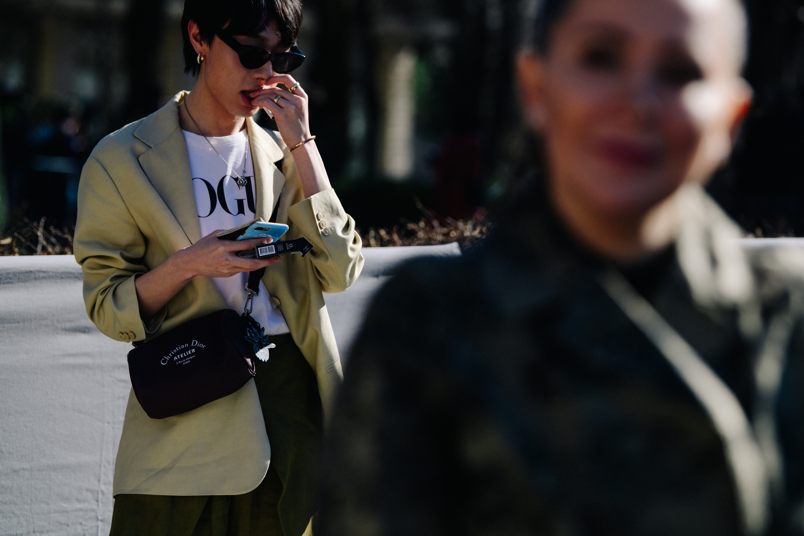 Woman wearing Christian Dior outfit