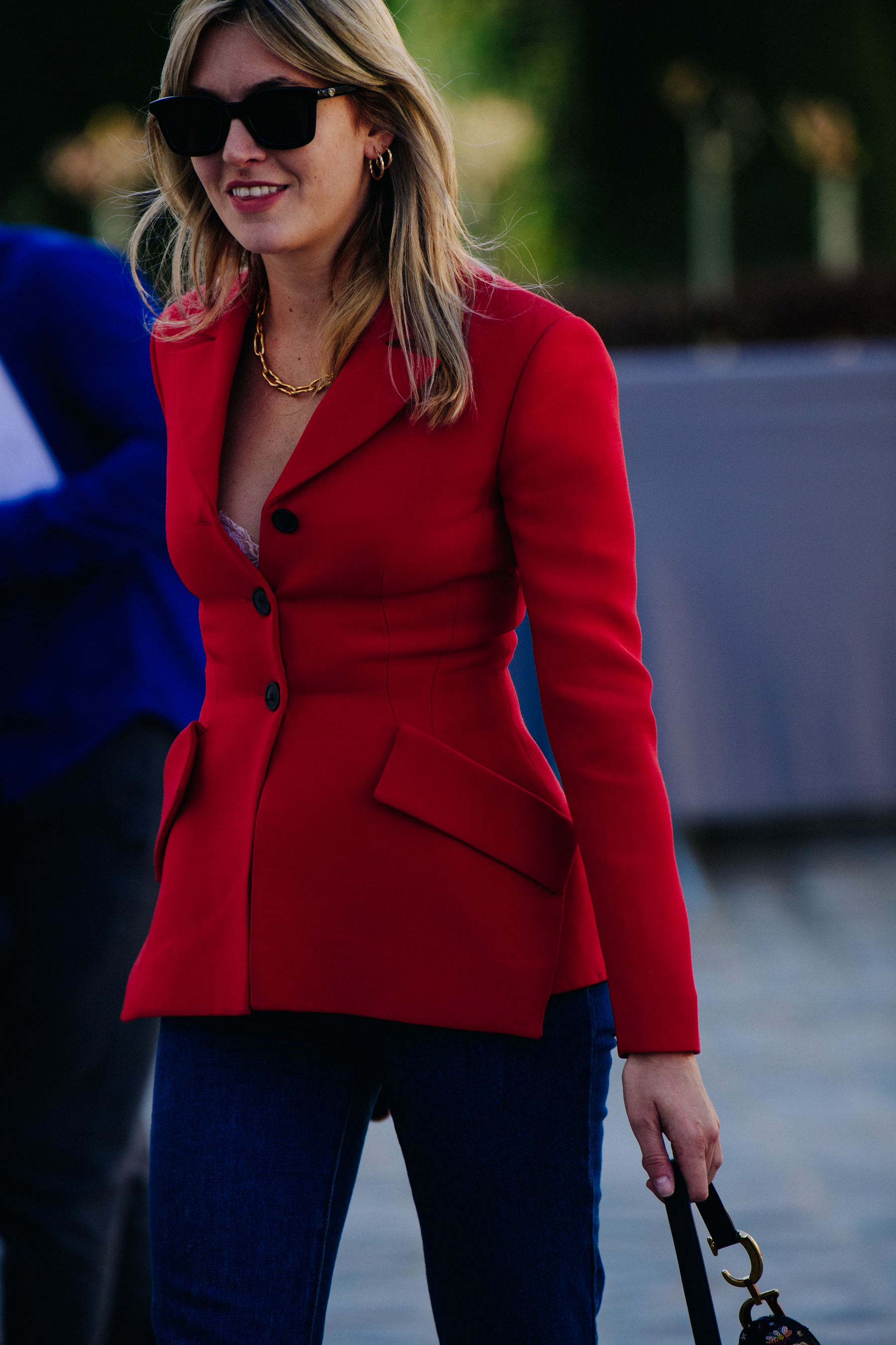 Woman wearing Christian Dior outfit