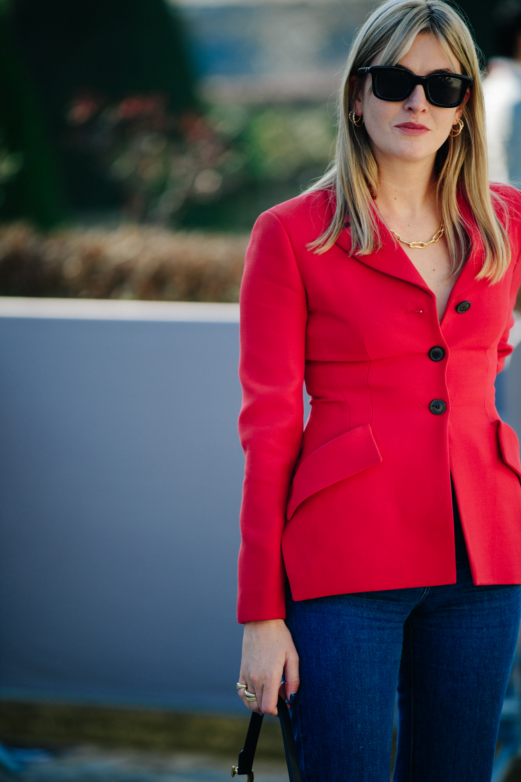 Woman wearing Christian Dior outfit