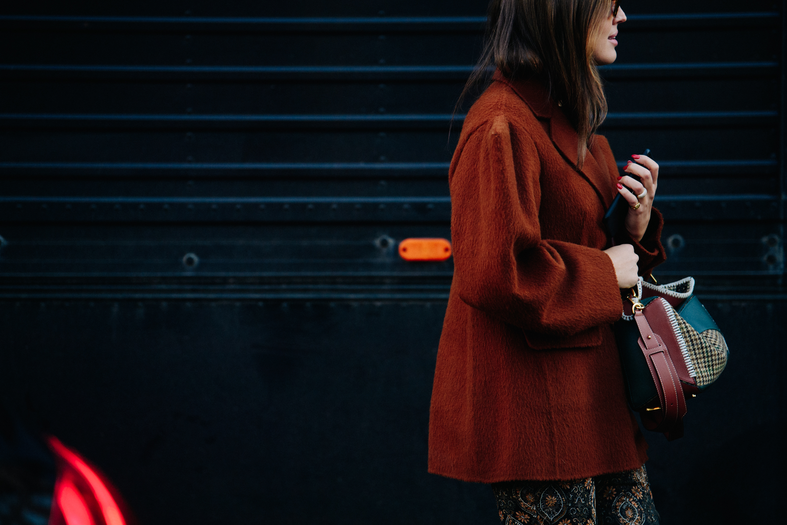 Woman carrying Loewe bag