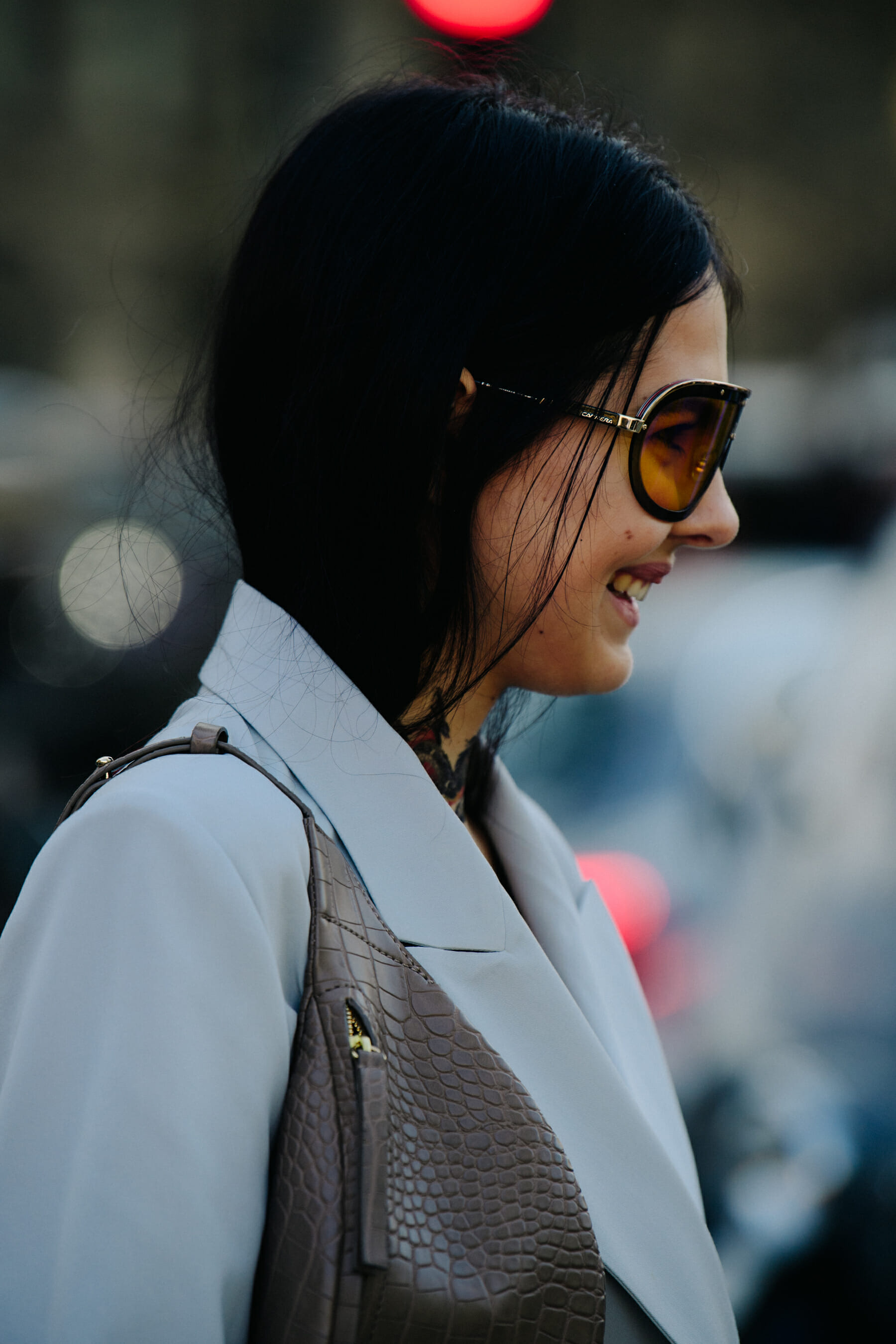Italian woman wearing sunglasses