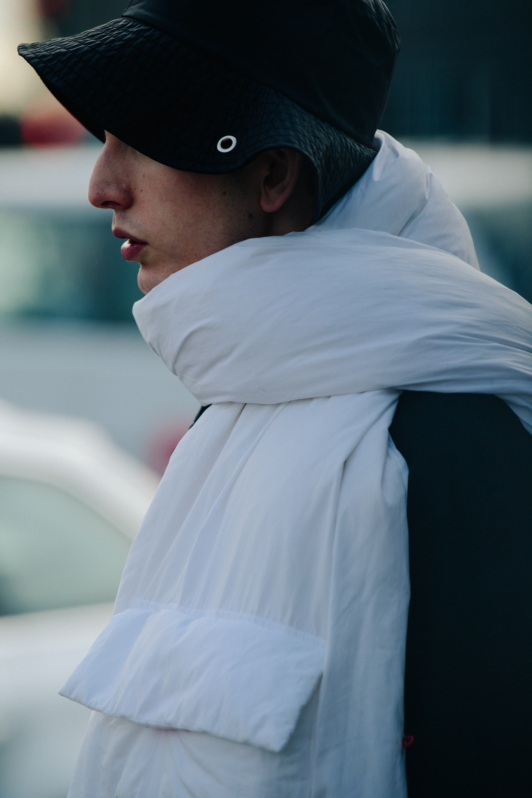 Danish man wearing white scarf